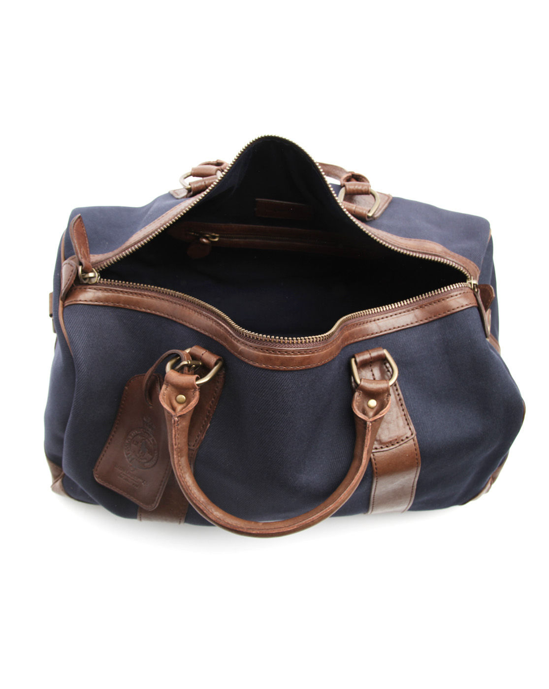 Polo ralph lauren Canvas and Leather Navy Blue Weekend Bag in Blue for