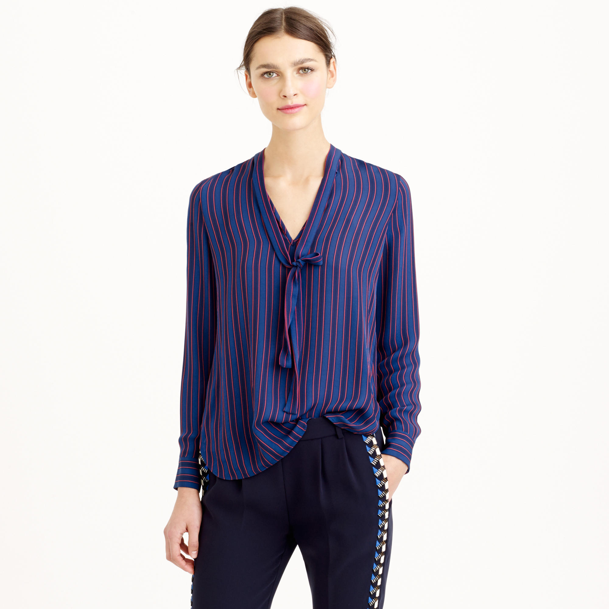 j crew silk blouses