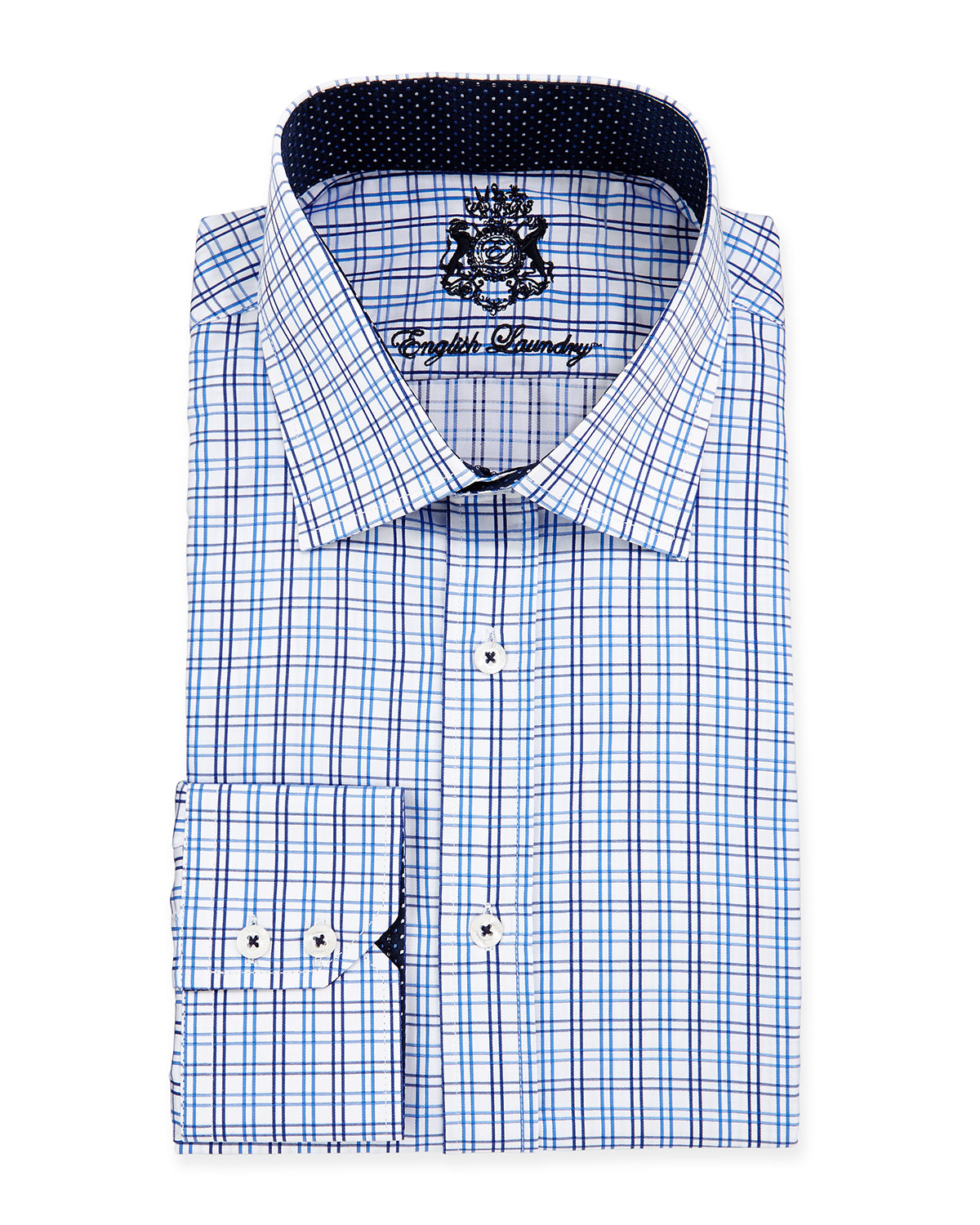 Lyst - English Laundry Multi Tattersall Check Dress Shirt in Blue for Men