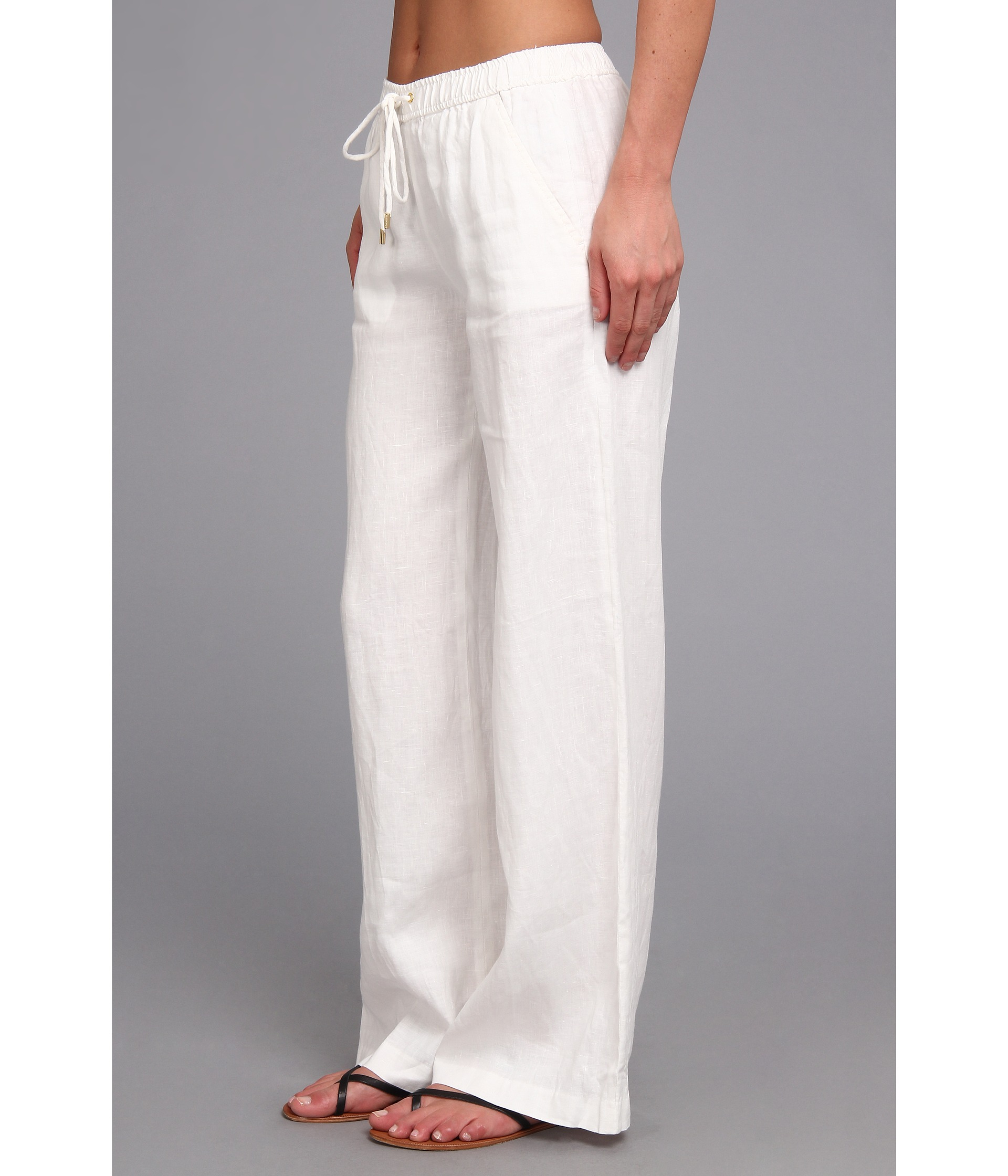 White Linen Wide Leg Pants | Pant So