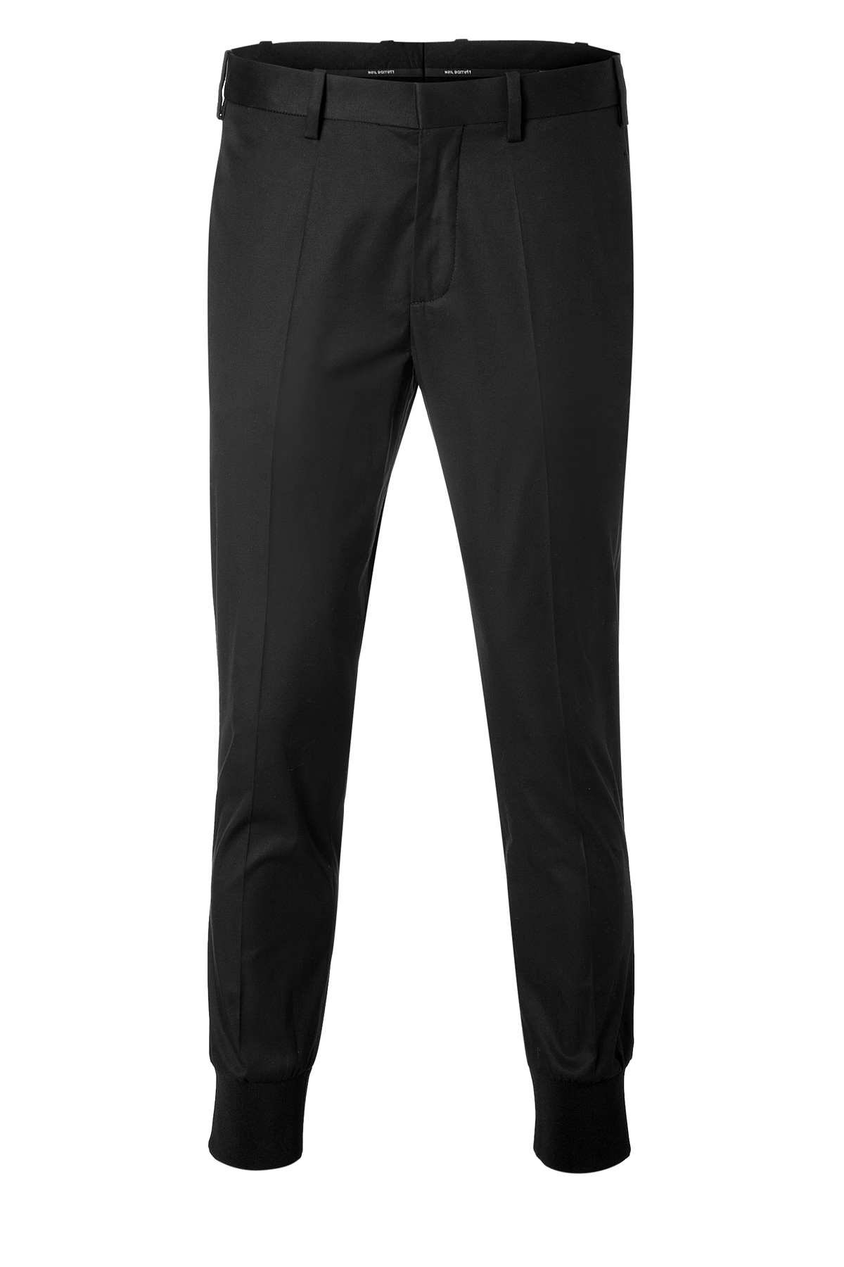 Neil Barrett Tapered Pants with Ribbed Cuffs in Black for Men | Lyst