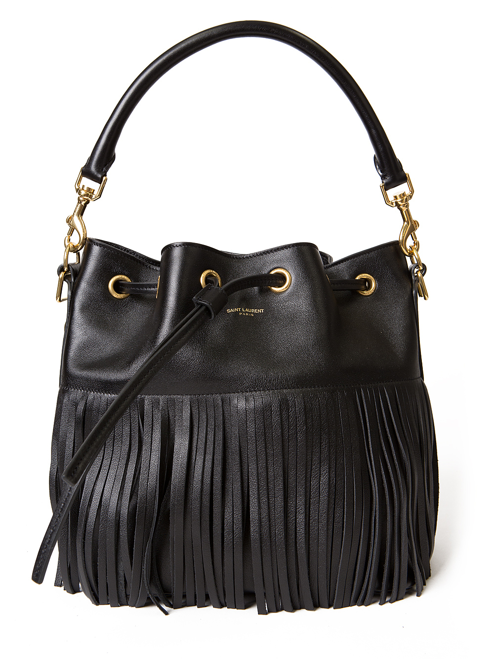 ysl black fringe bag