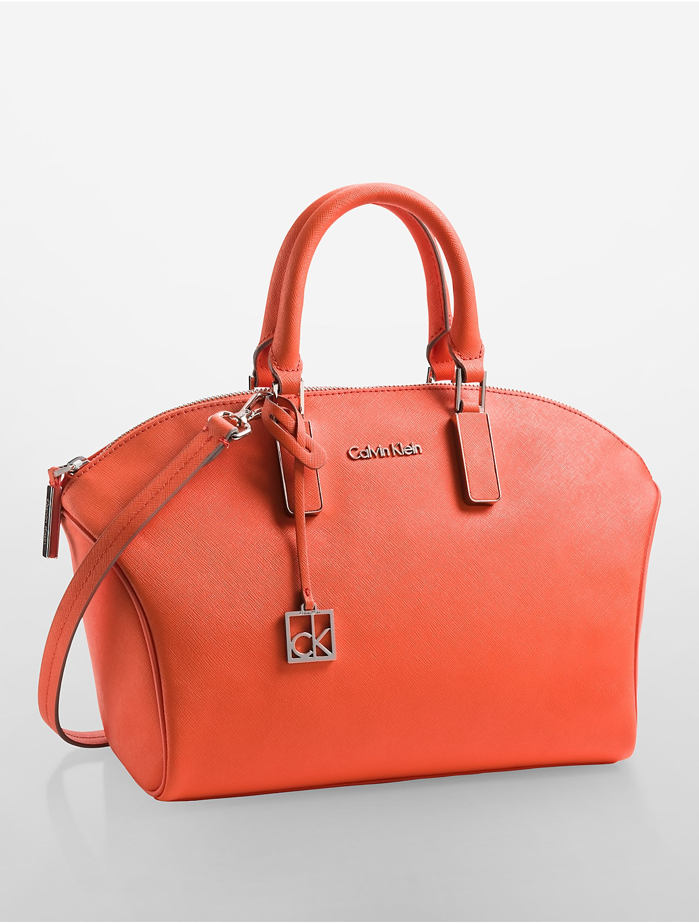 Lyst Calvin Klein White Label Scarlett Saffiano Leather City Dome Gallery