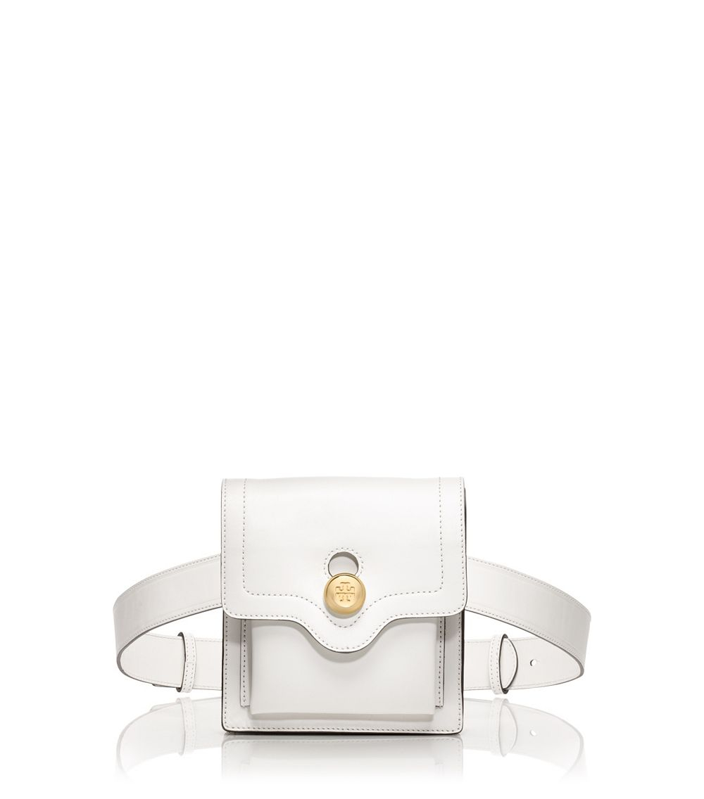 Tory Burch Leather Belt Bag in White Lyst