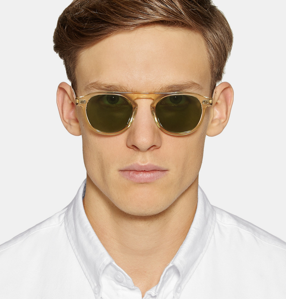 Garrett leight Harding Acetate Sunglasses in Metallic for Men | Lyst