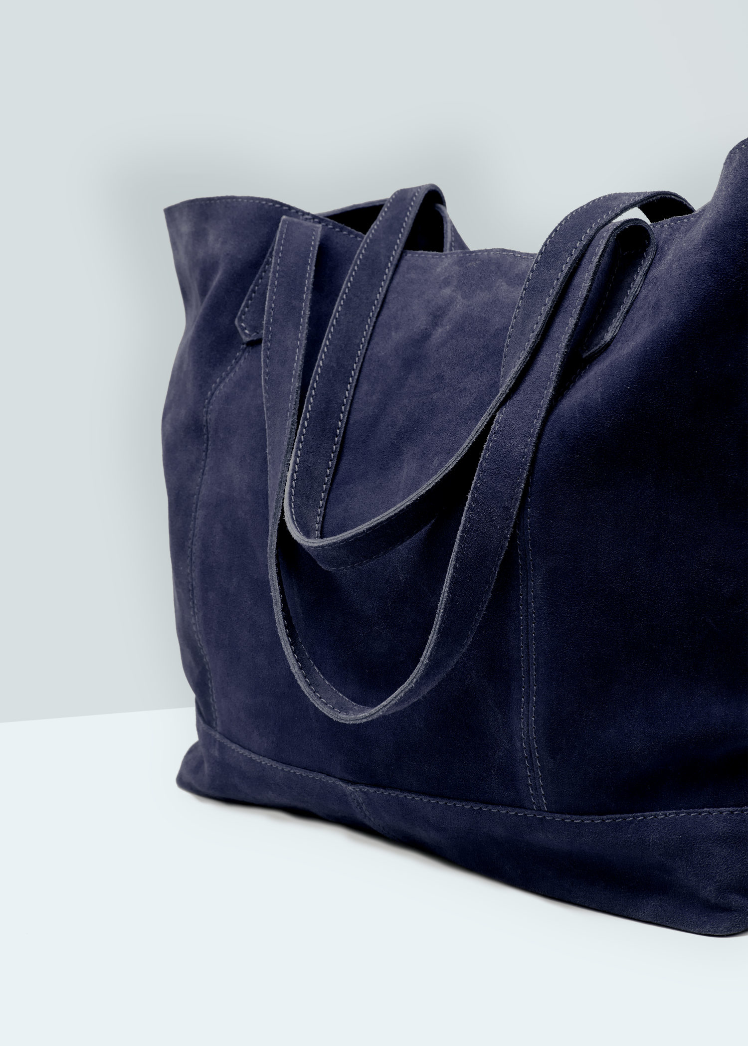 Lyst Mango Leather Per Bag In Blue Gallery