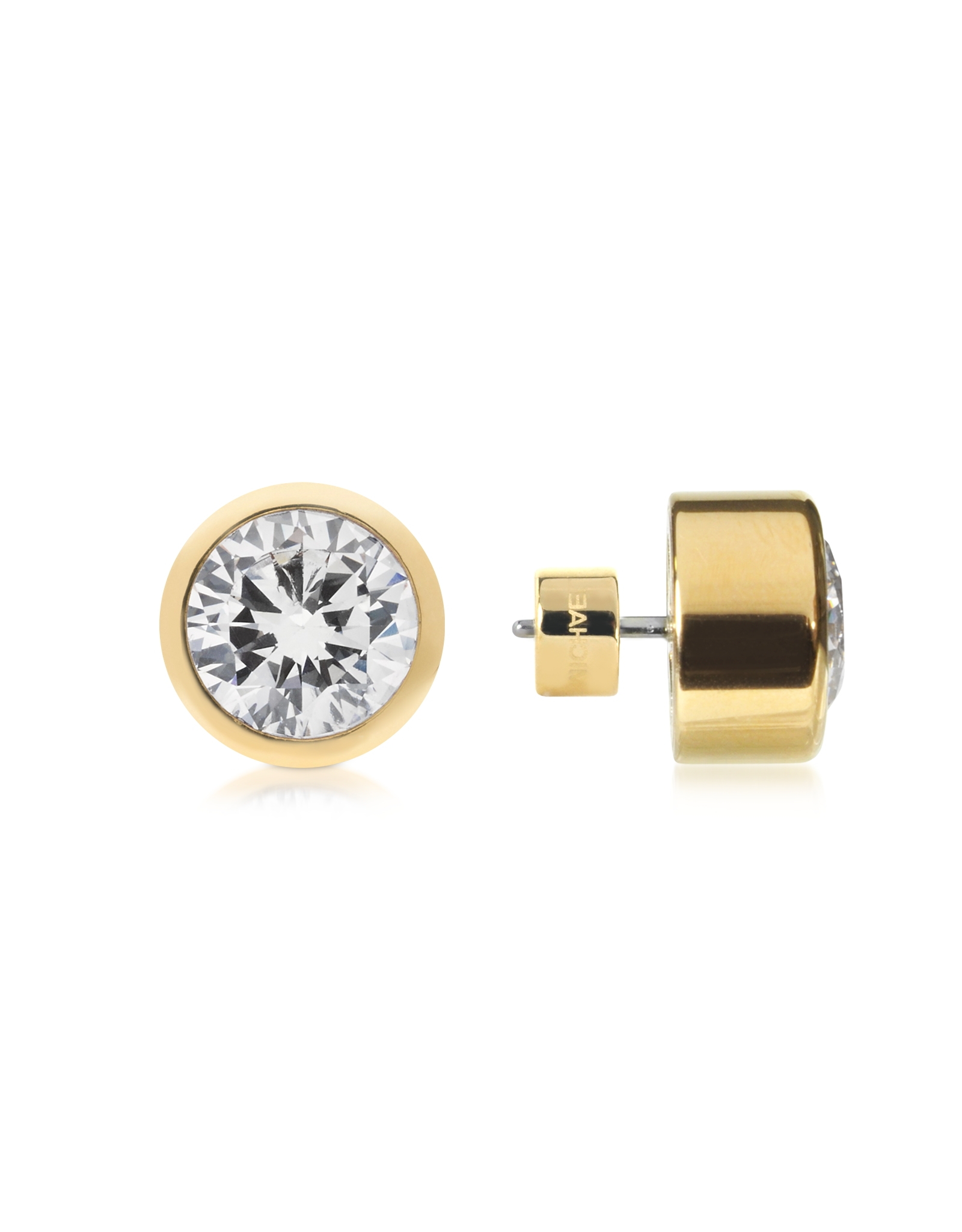Lyst Michael Kors Brilliance Metal And Crystal Stud Earrings In Pink Gallery