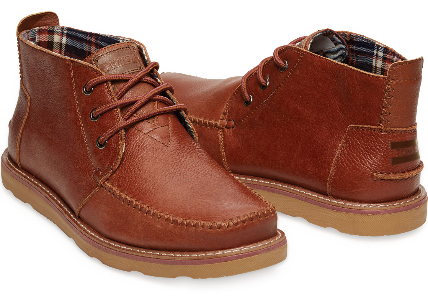 Toms Brown Leather Men'S Chukka Boots in Brown for Men | Lyst