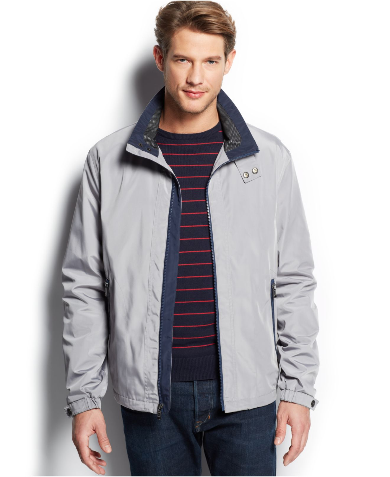 Weatherproof Wind-resistant Soft-shell Oxford Jacket in Gray for Men | Lyst