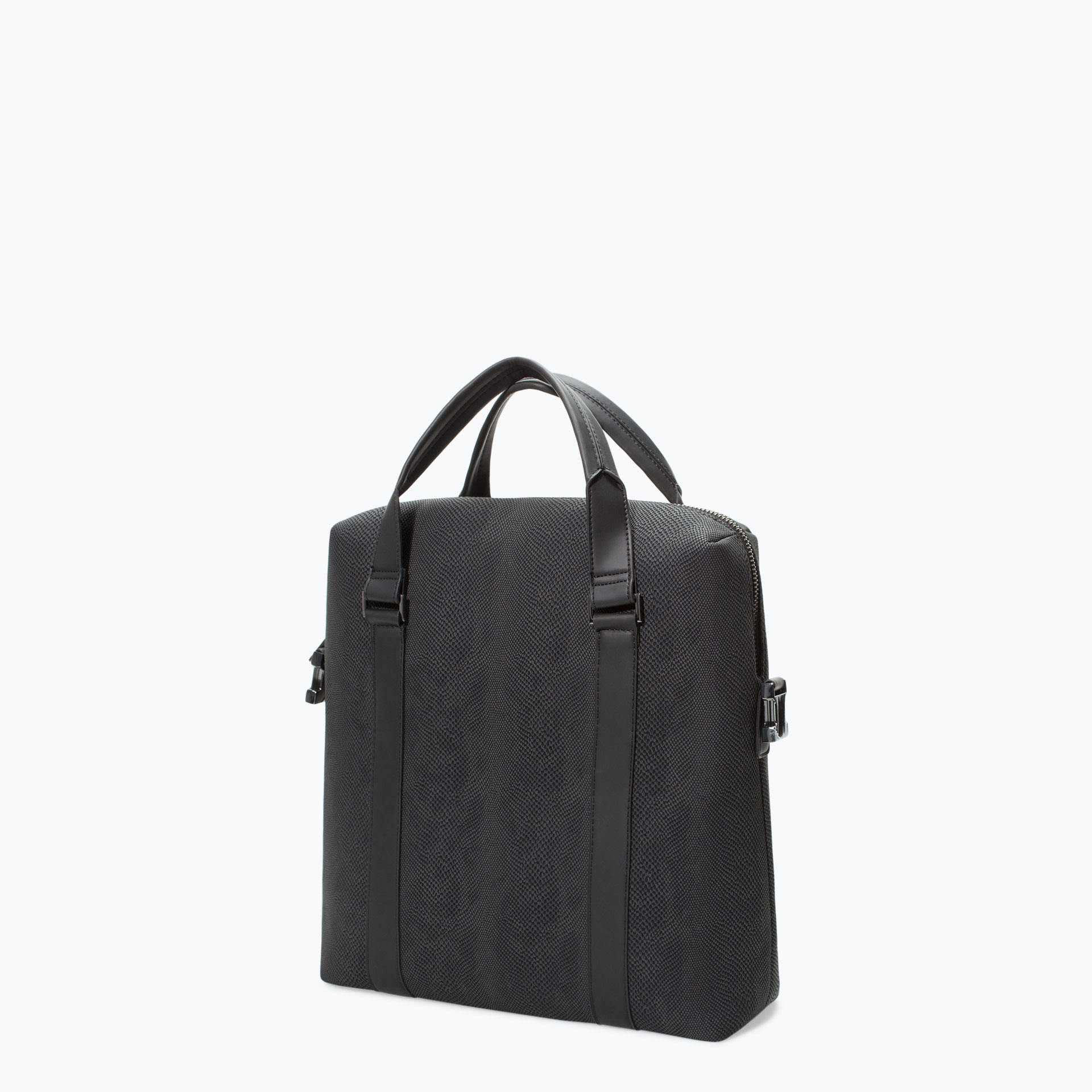 Zara Embossed Shopper Bag in Black for Men | Lyst