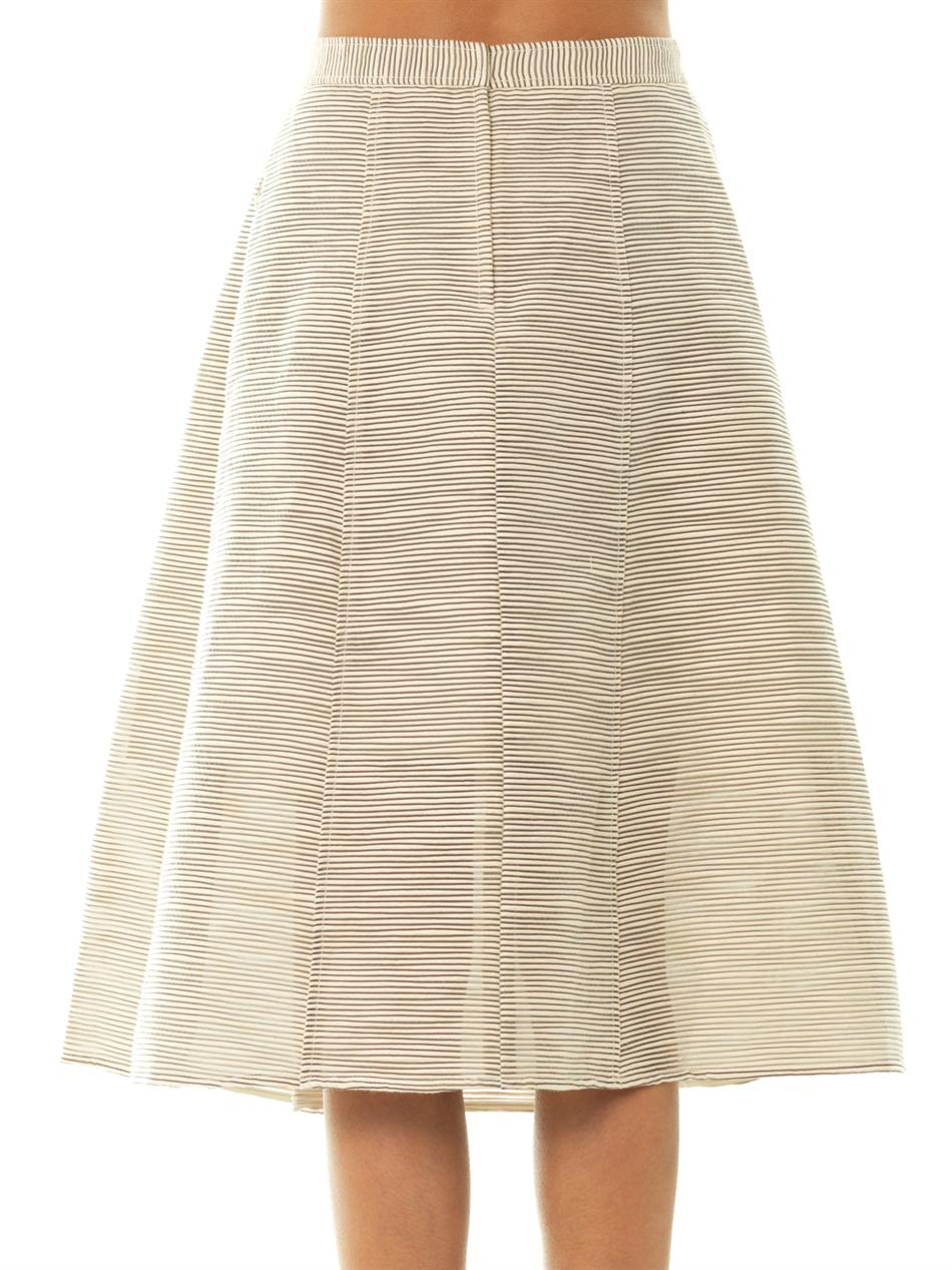 Lyst - Tibi Raffia Organza Skirt in Natural