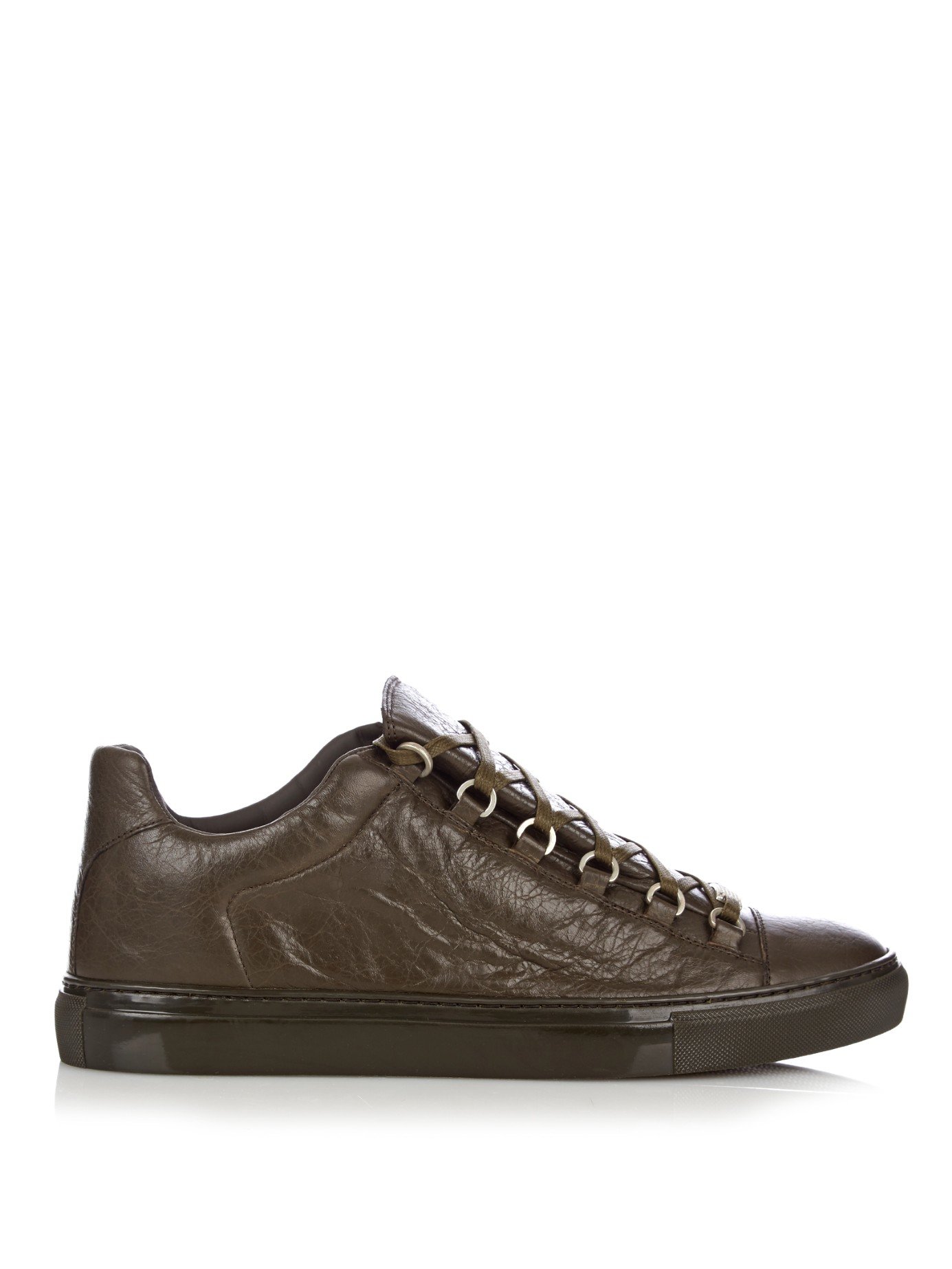 brown balenciaga arena sneakers