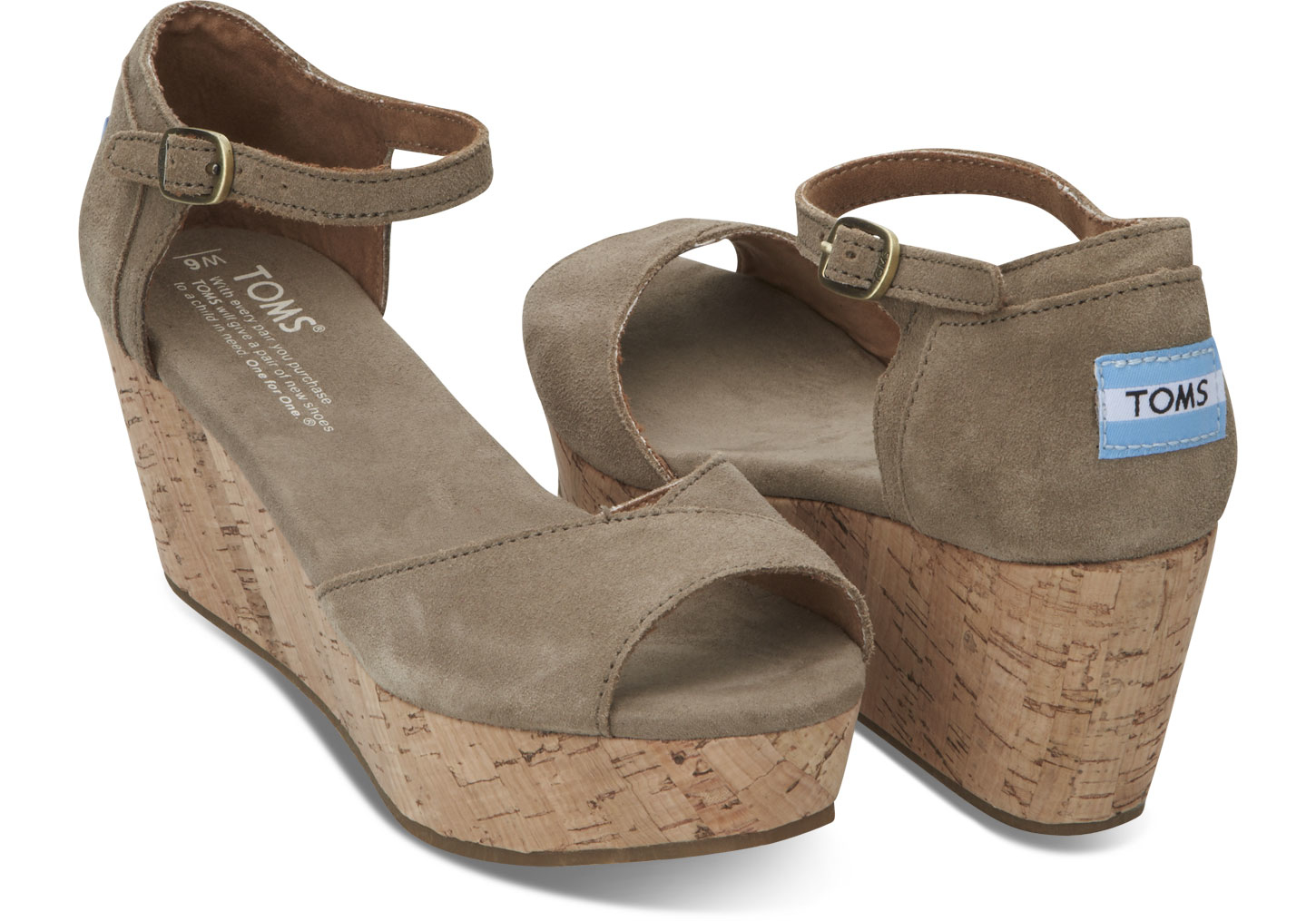 toms brown wedges