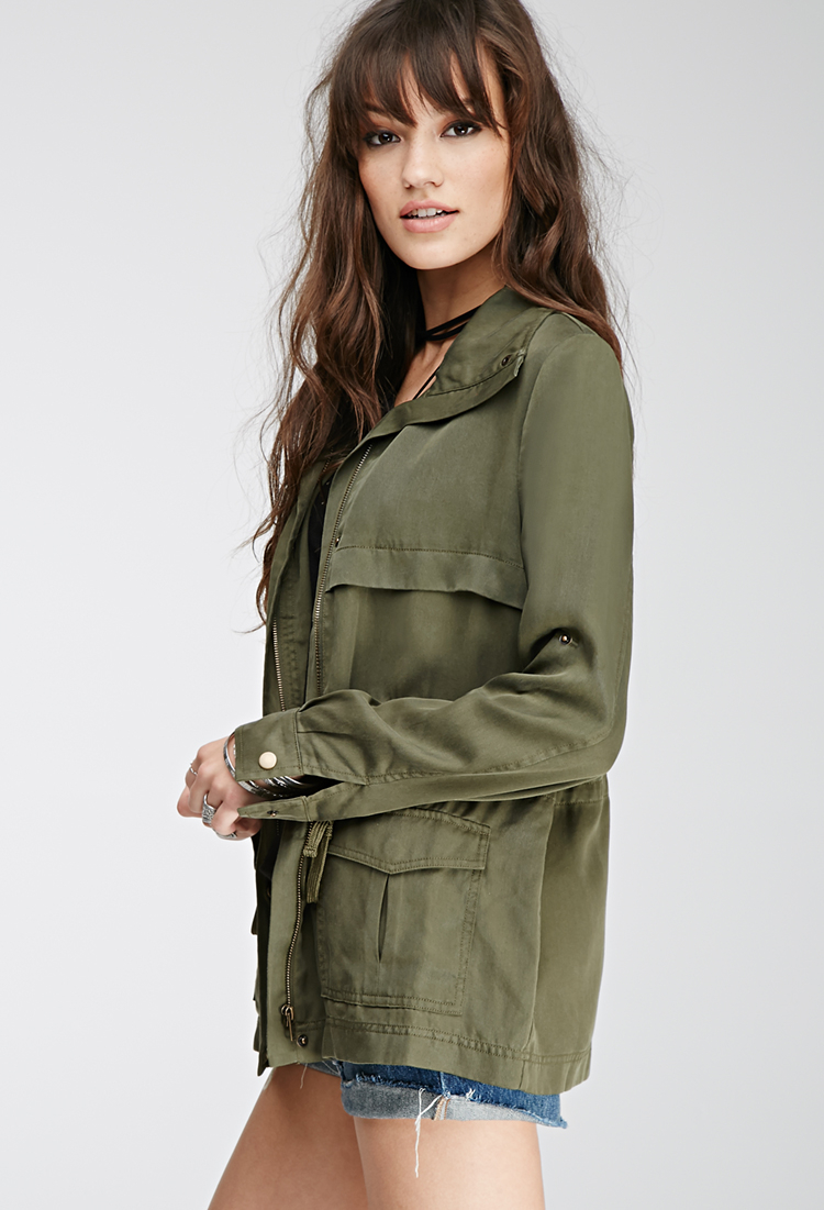 Lyst - Forever 21 Classic Utility Jacket in Green