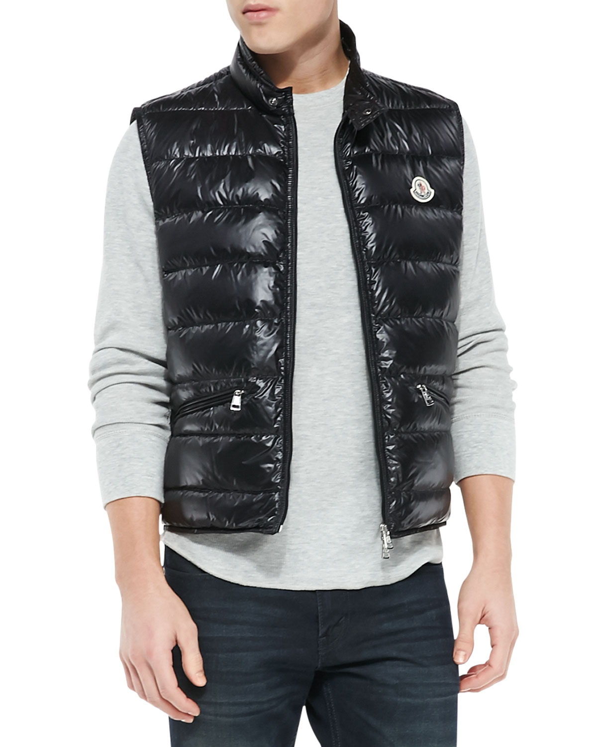 moncler mens black vest moncler mens black vest
