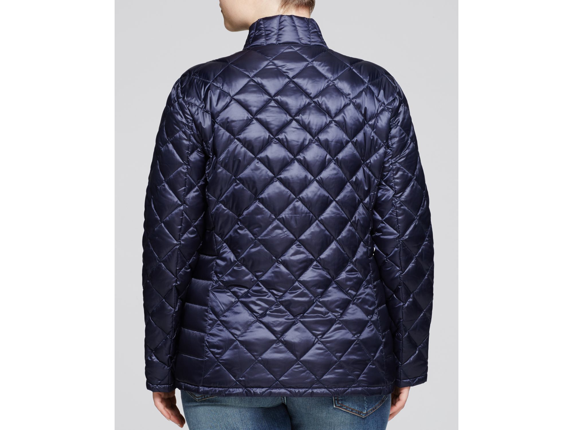 Lyst Marina Rinaldi Plus Pagoda Quilted Puffer Jacket In Blue