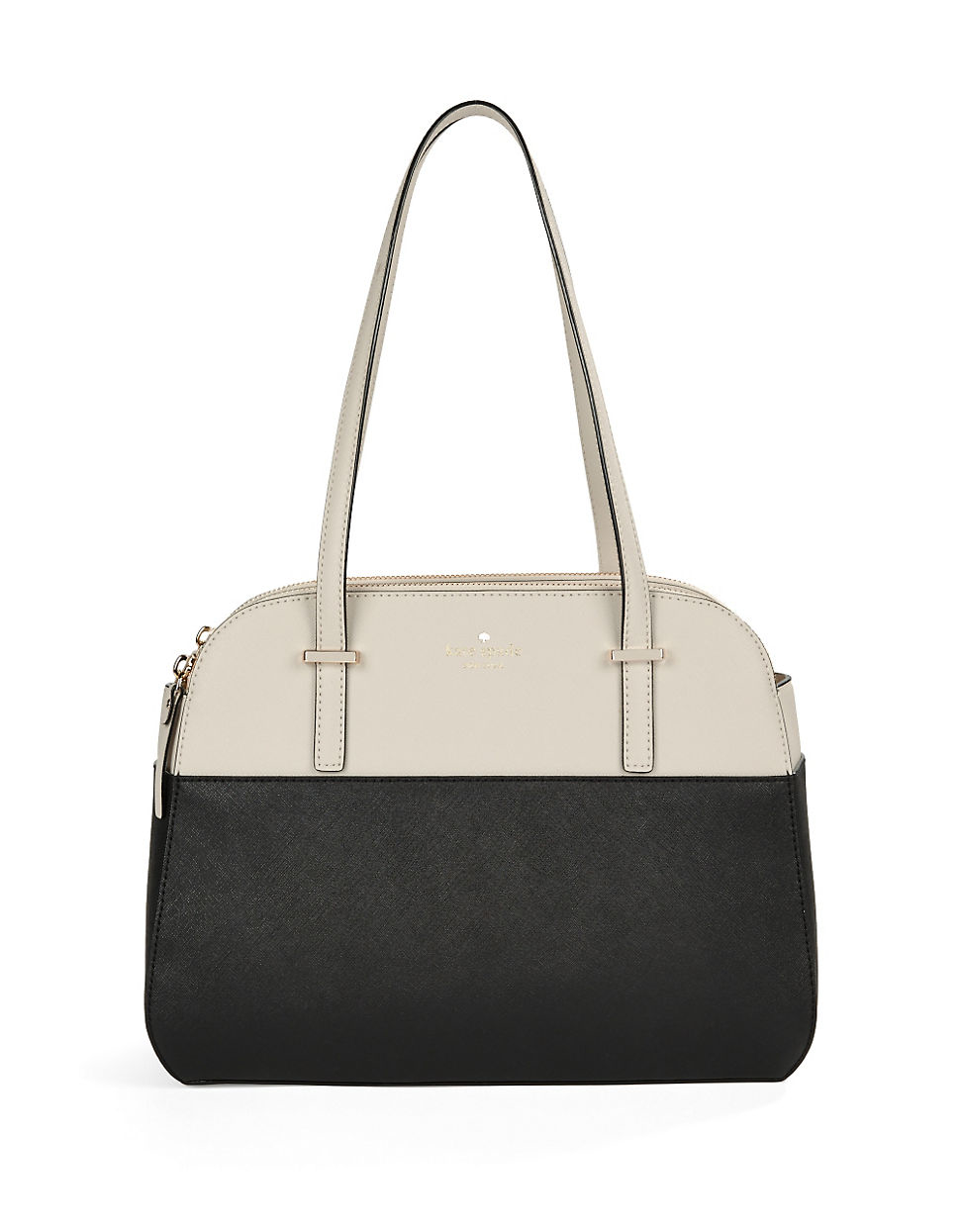 Kate spade Elissa Leather Dome Bag in Black (Black/Pebble) Lyst