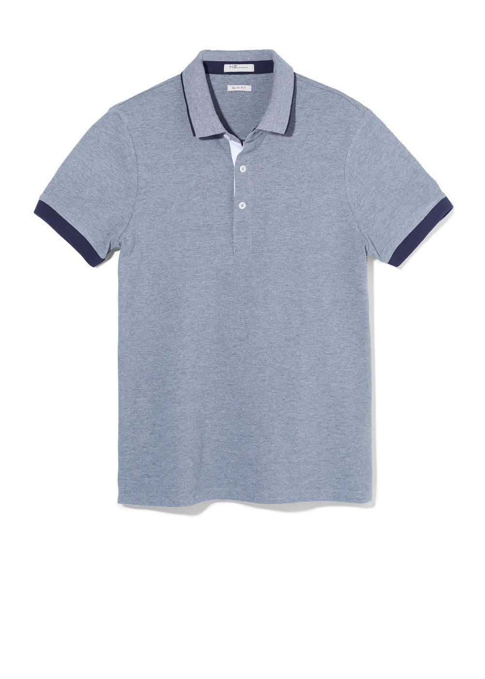 Mango | Gray Plain Crew Neck Regular Fit Polo Shirt for Men | Lyst