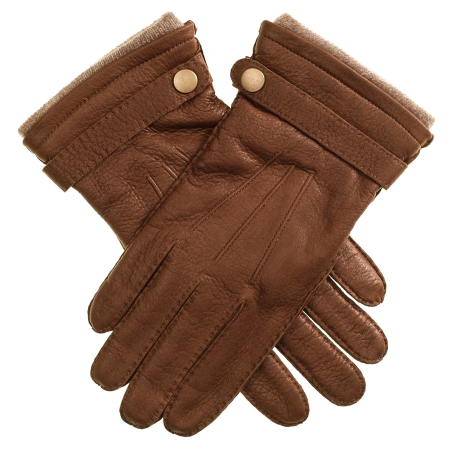 Lyst Black.co.uk Men'S Tan Deerskin Leather CashmereLined Gloves in