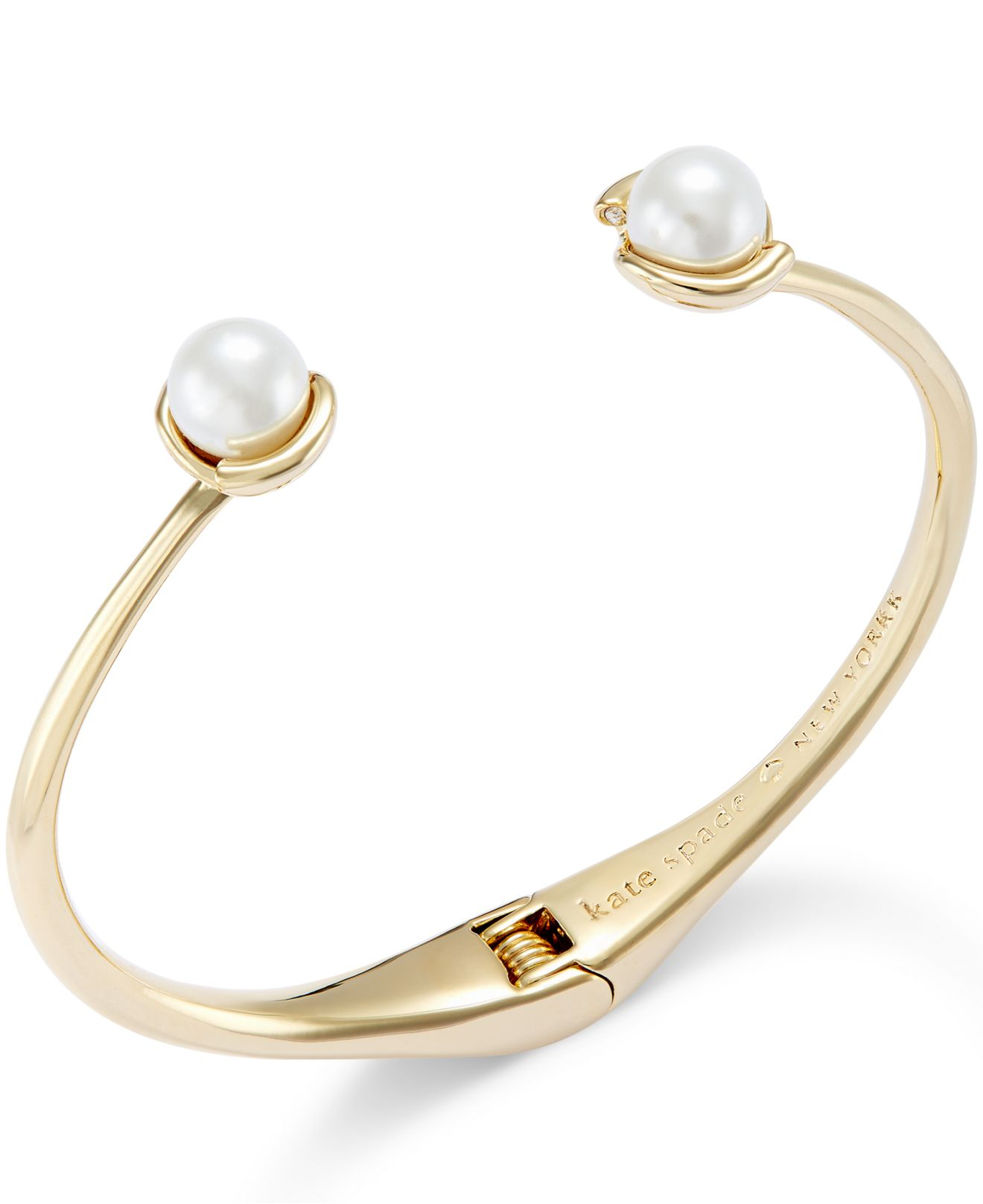 Lyst - Kate Spade New York 12k Gold-plated Imitation Pearl Cuff ...