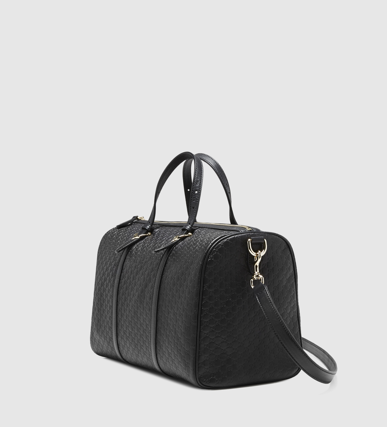 Gucci Nice Microguccissima-Leather Boston Bag in Black - Lyst