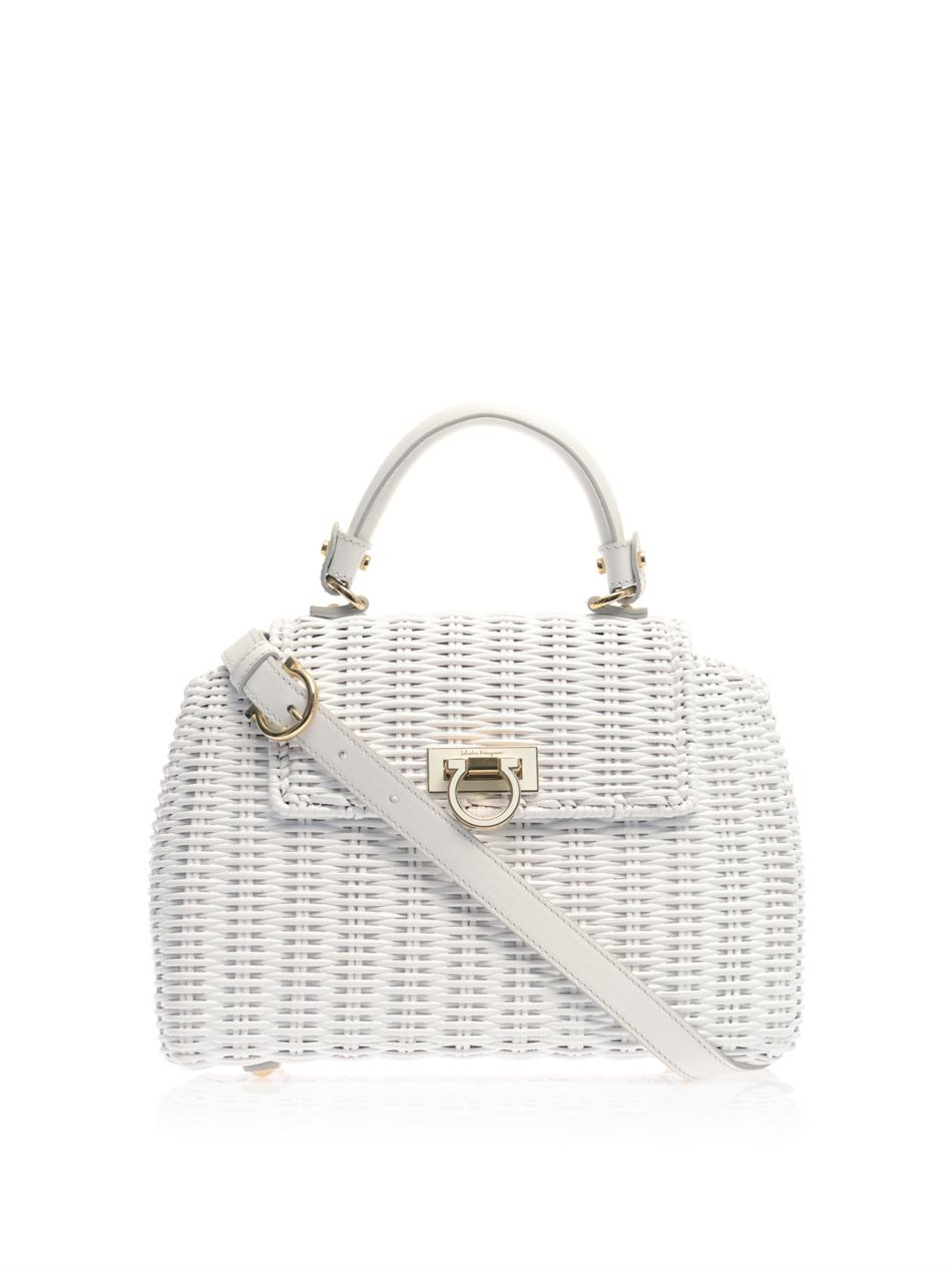 ferragamo white purse