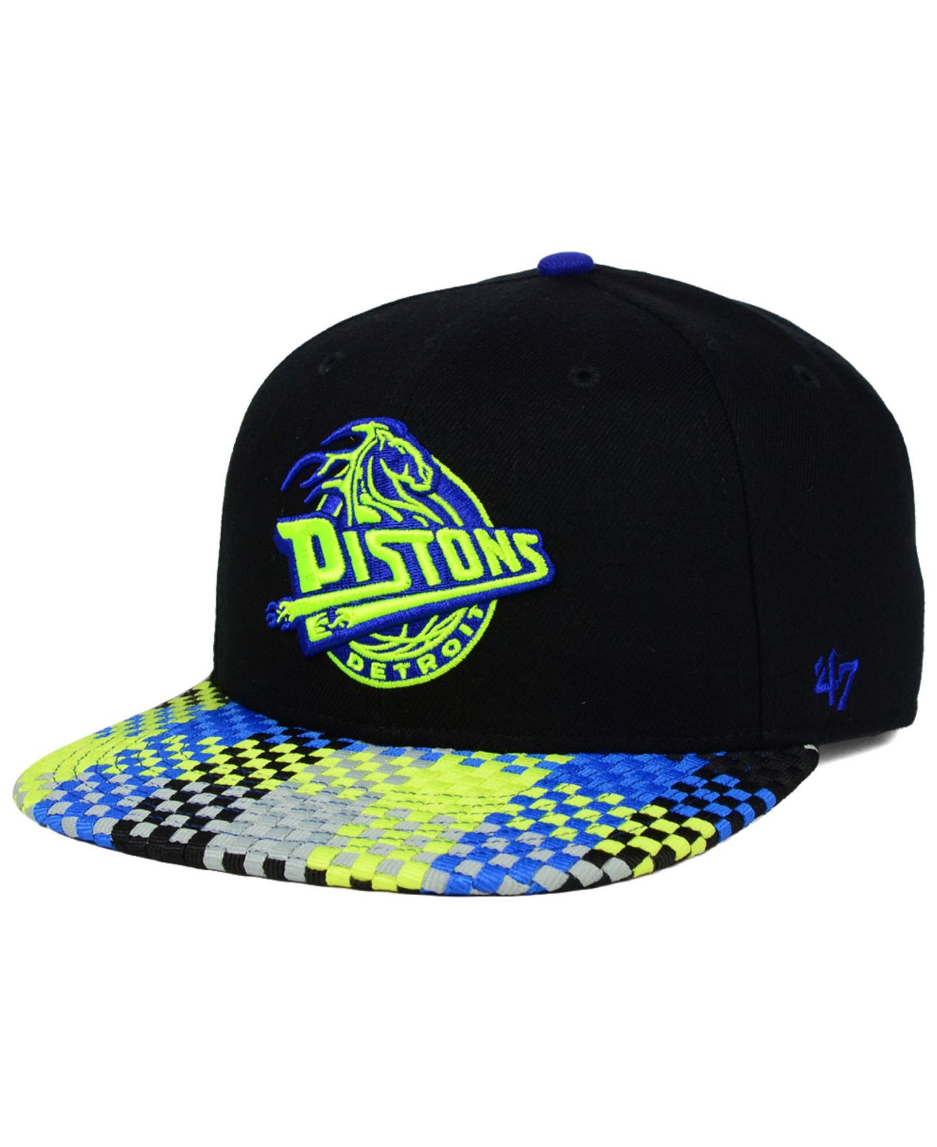 Lyst 47 Brand Detroit Pistons Hwc Ruffian Snapback Cap in Black for Men