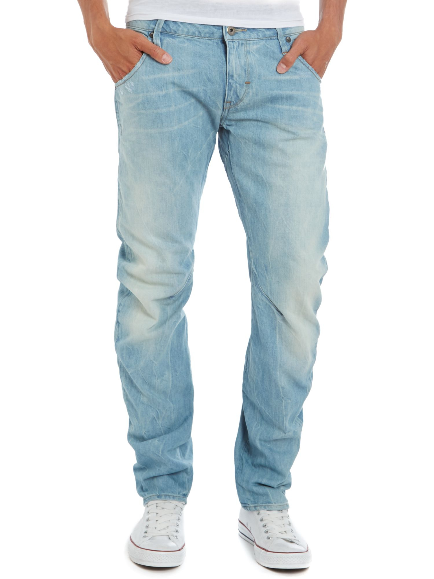 stonewash light blue jeans