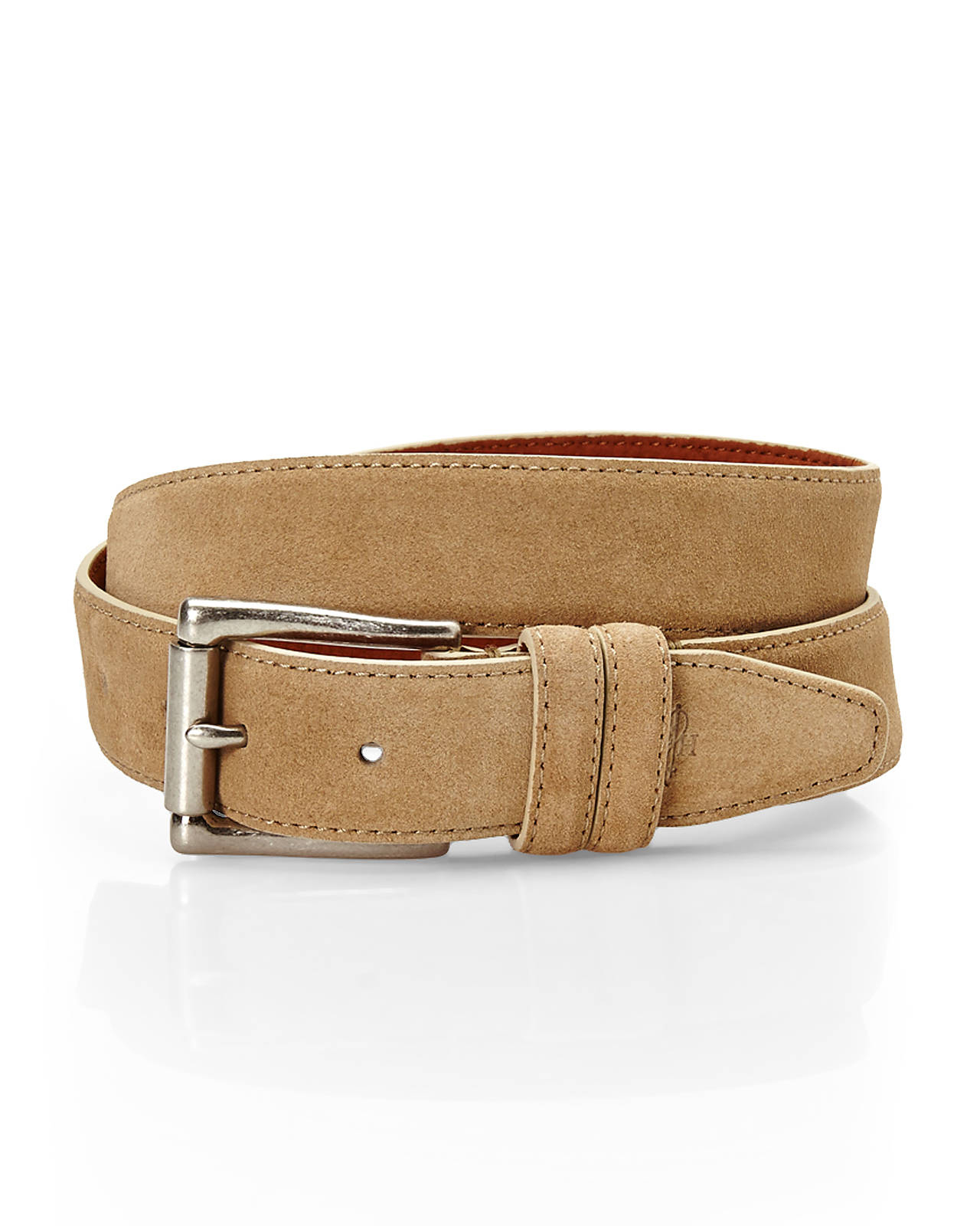 Lyst - Cole Haan Camel Suede Belt in Natural for Men