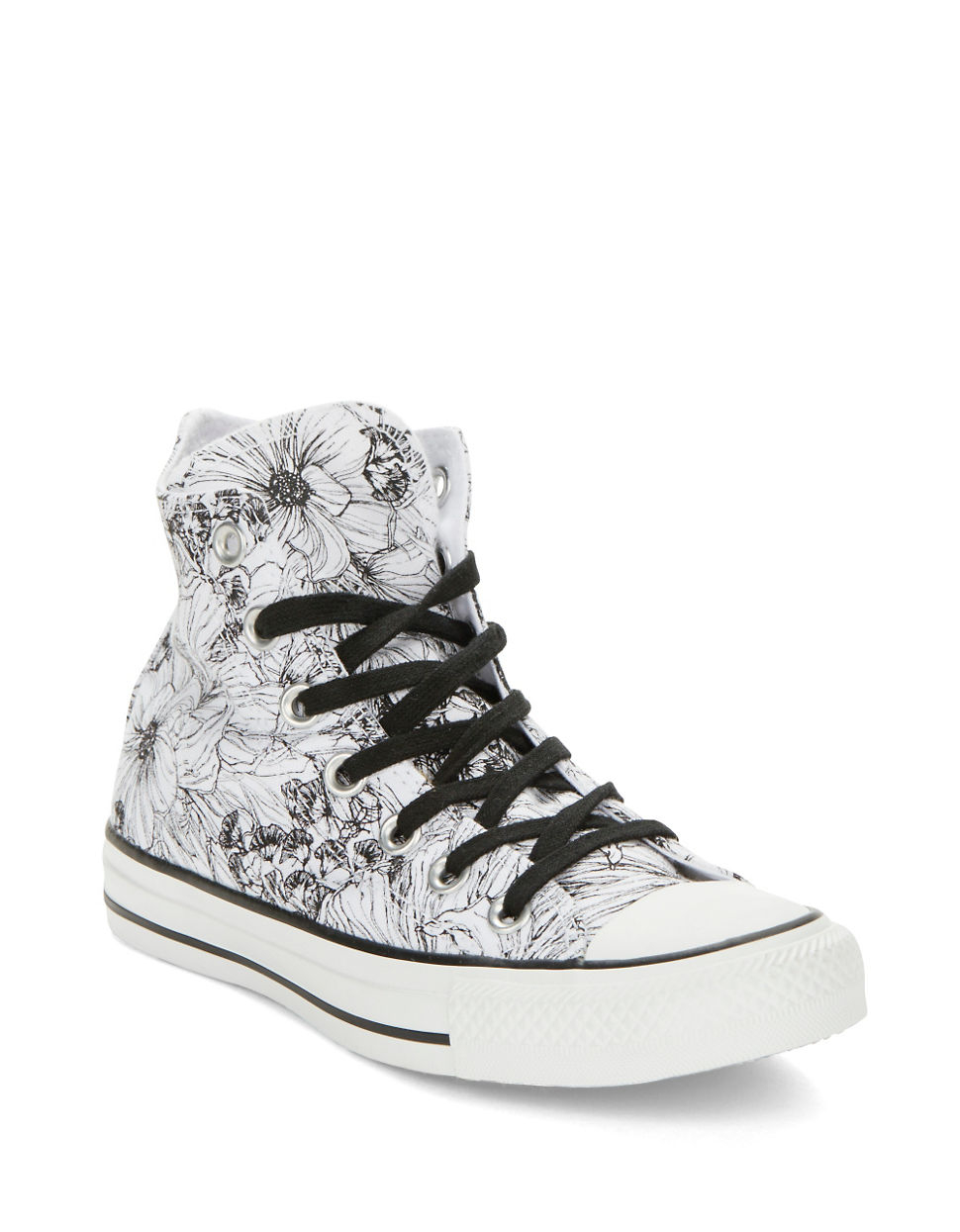 Lyst - Converse Floral Lace-up Sneakers in Black