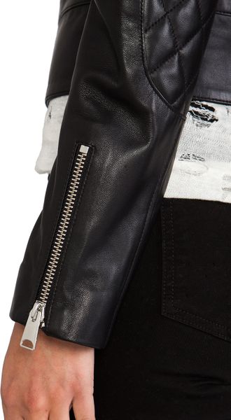 Anine Bing Leather Biker Jacket in Black in Black | Lyst