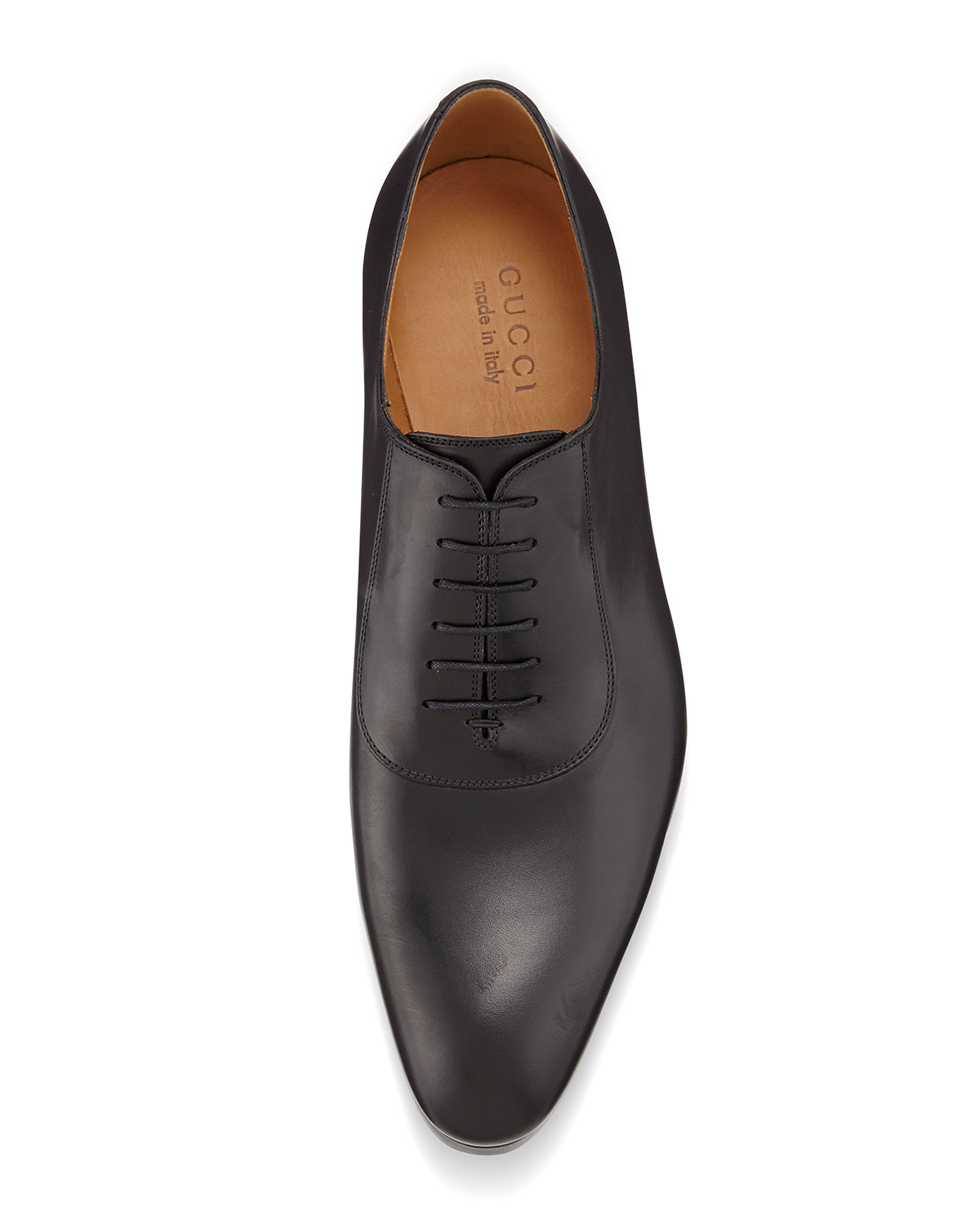 Lyst Gucci Leather Laceup Shoe in Black for Men