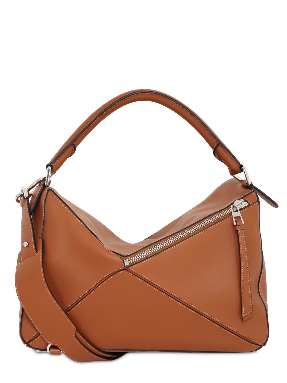 Loewe Medium Puzzle Leather Top Handle Bag in Brown Lyst