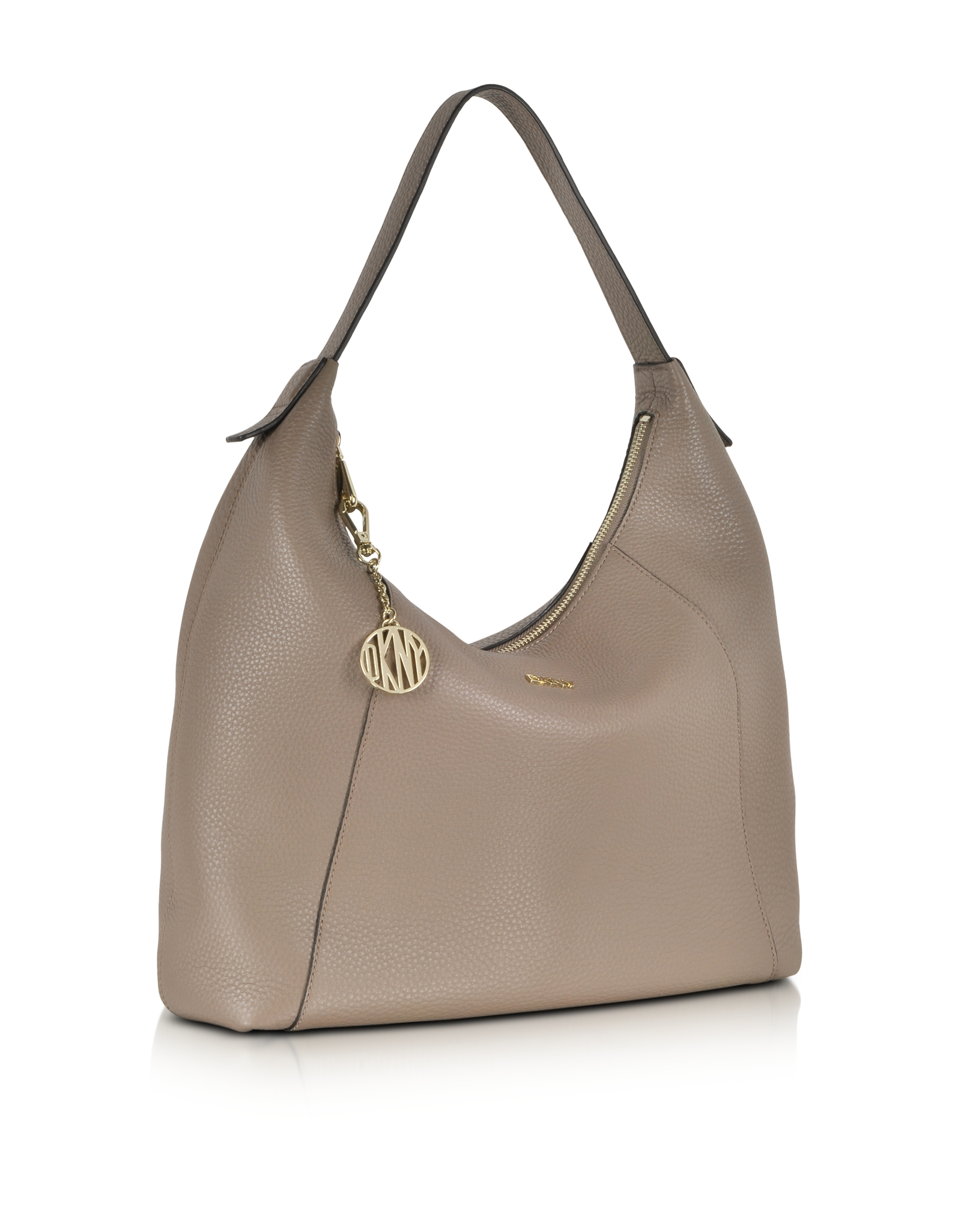 Lyst - Dkny Tribeca Leather Large Hobo Bag in Natural