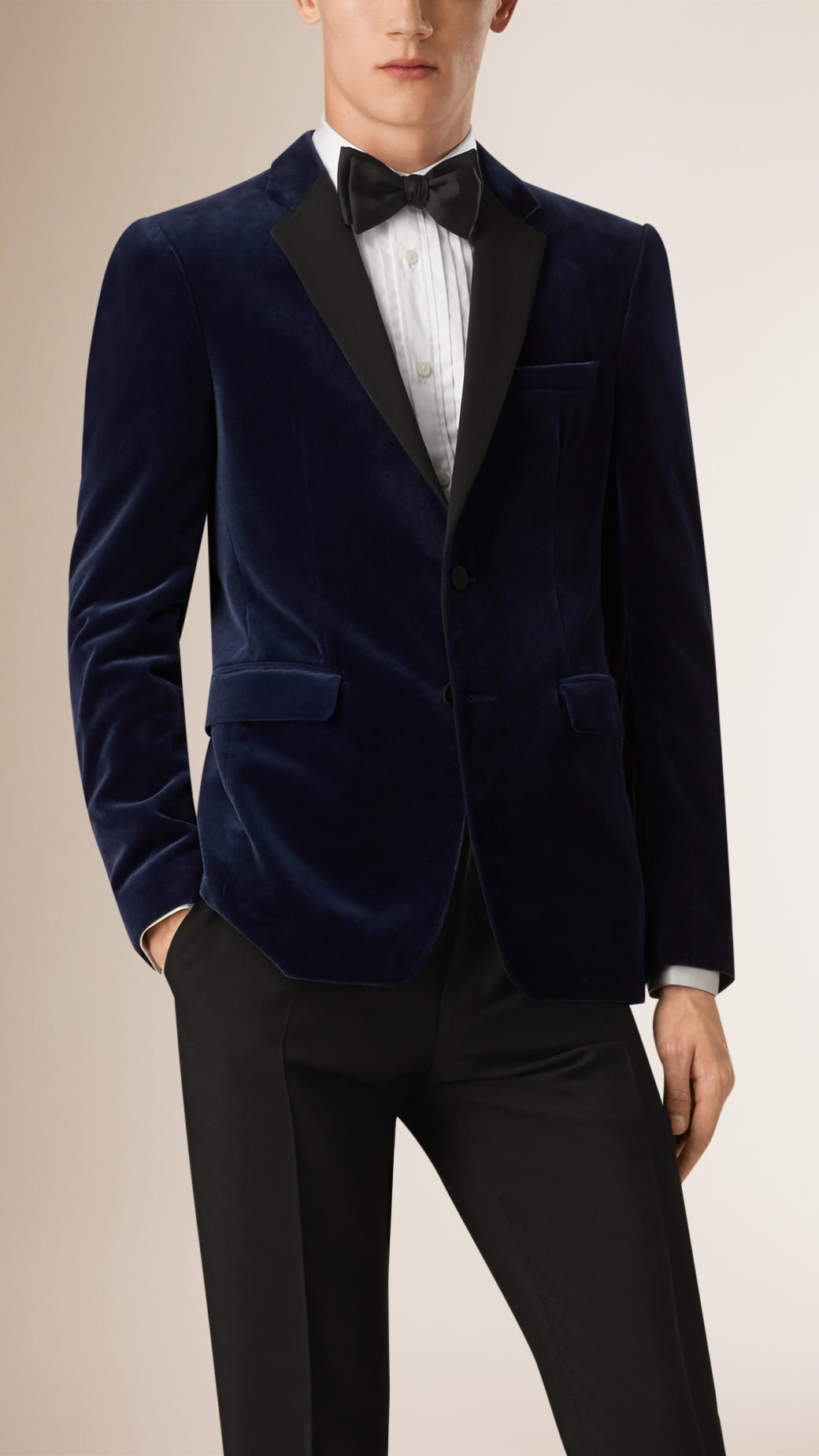 Lyst - Burberry Slim Fit Velvet Half-canvas Tuxedo Jacket in Blue for Men
