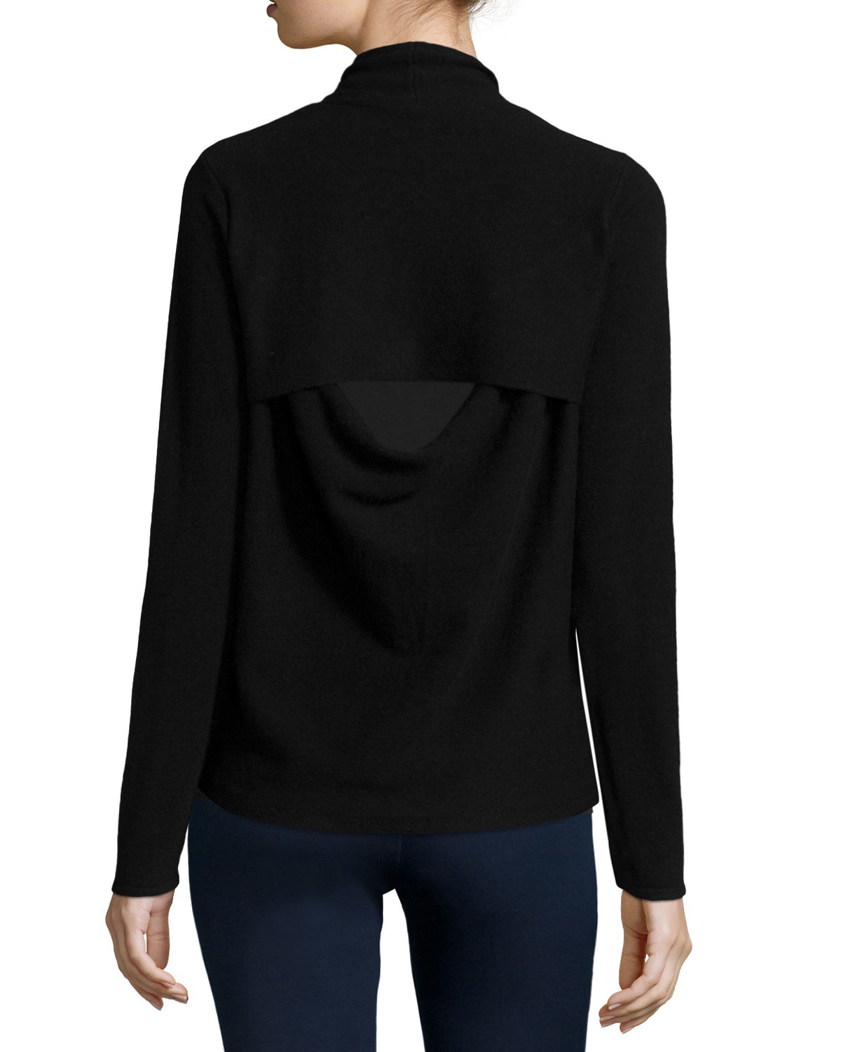 Elie tahari Stori Cashmere Open-front Sweater in Black | Lyst