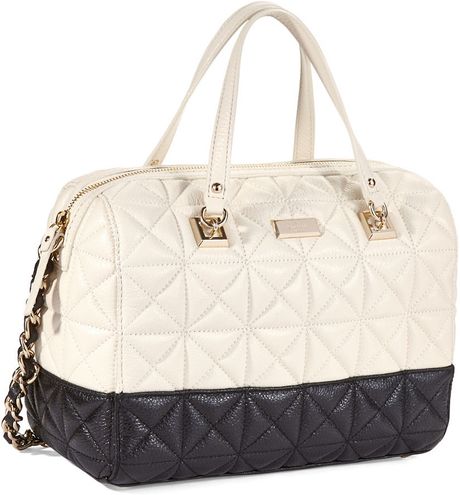 kate spade white leather tote