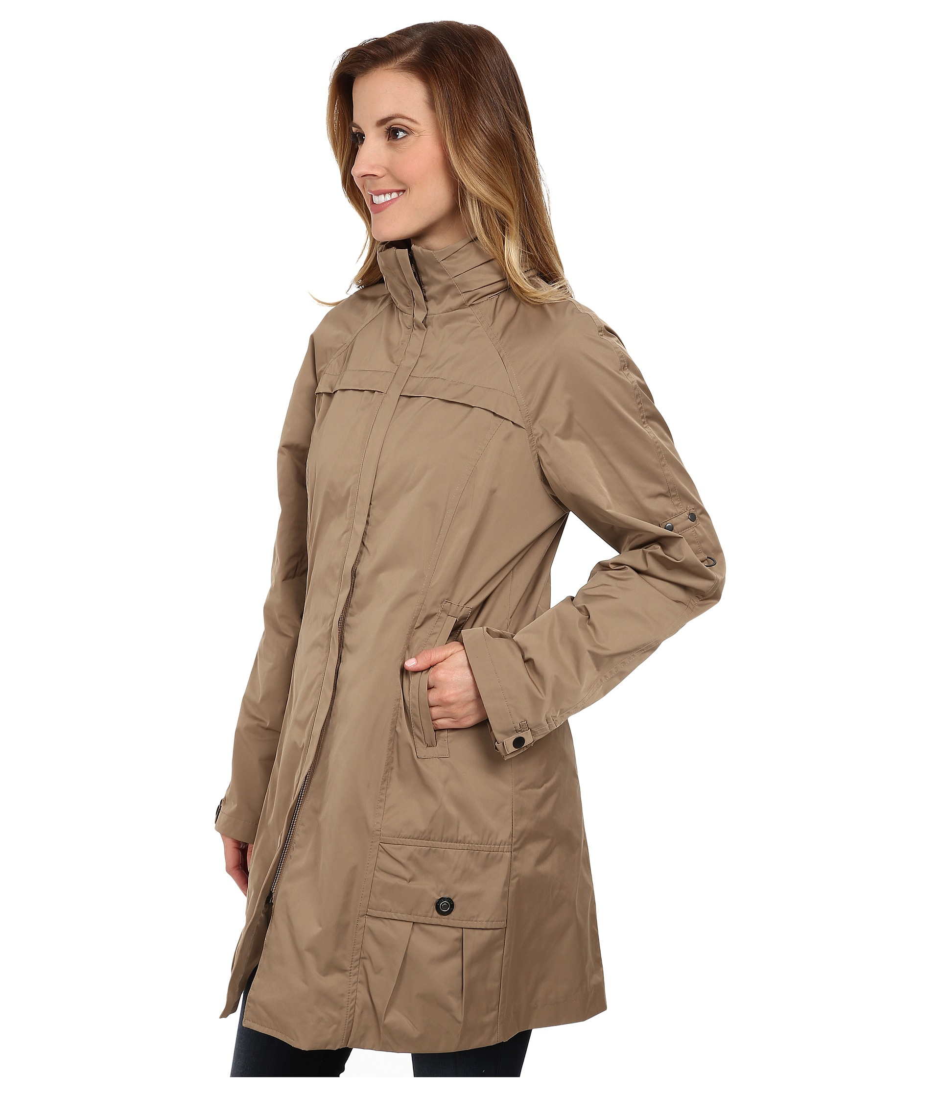 Lyst - Rainforest Packable Coat W/ Roll Sleeve in Brown