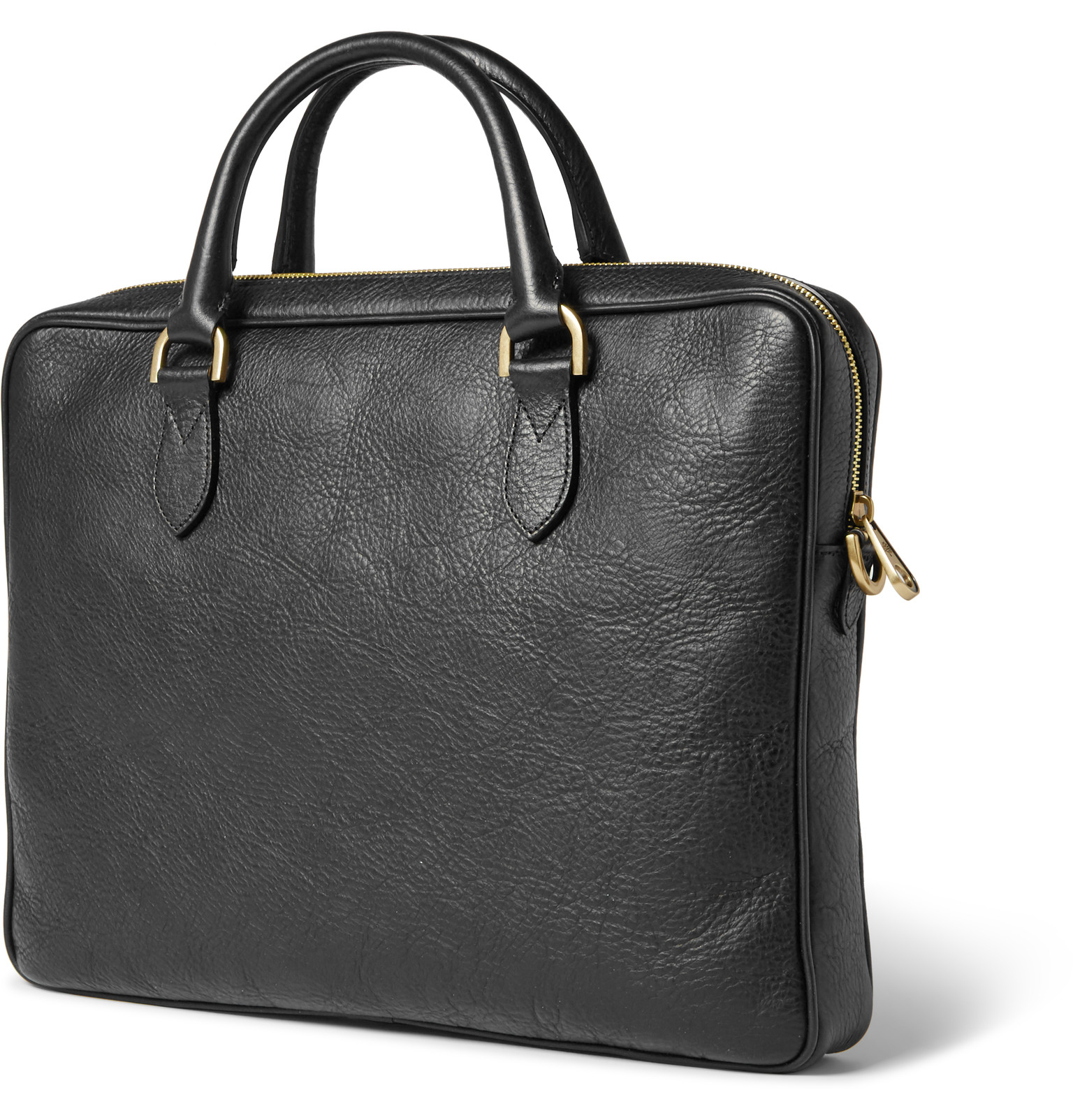 Mulberry Heathcliffe Full-grain Leather Briefcase in Black for Men | Lyst