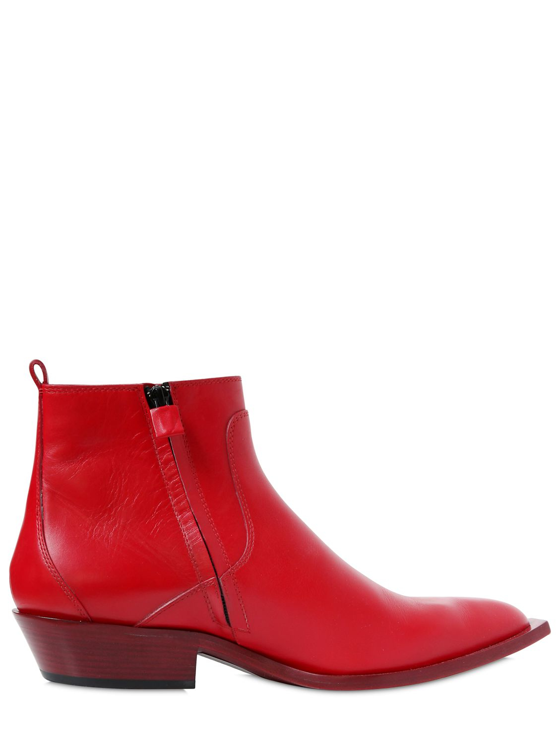 red ankle boots cheap