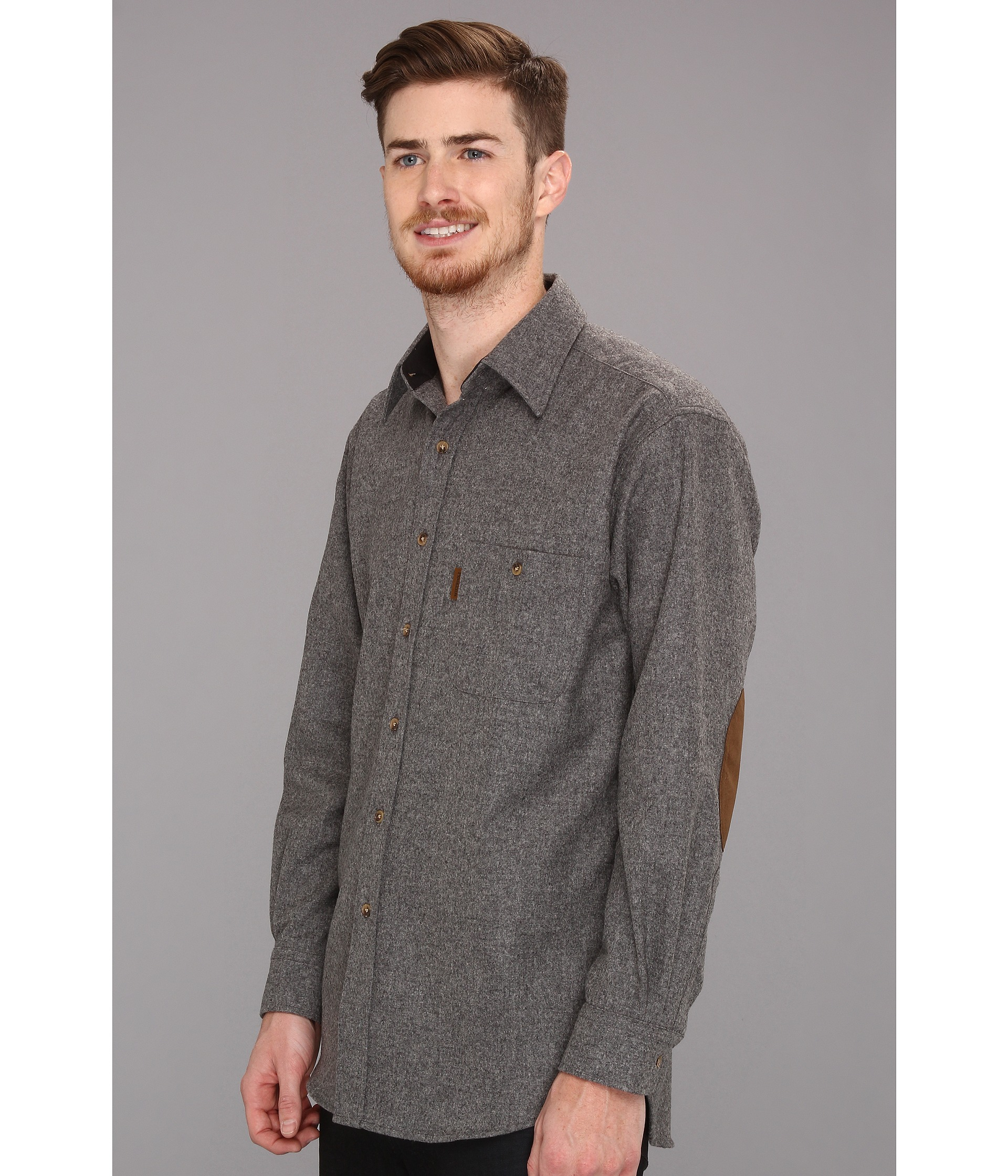 men's button down shirt with elbow patches