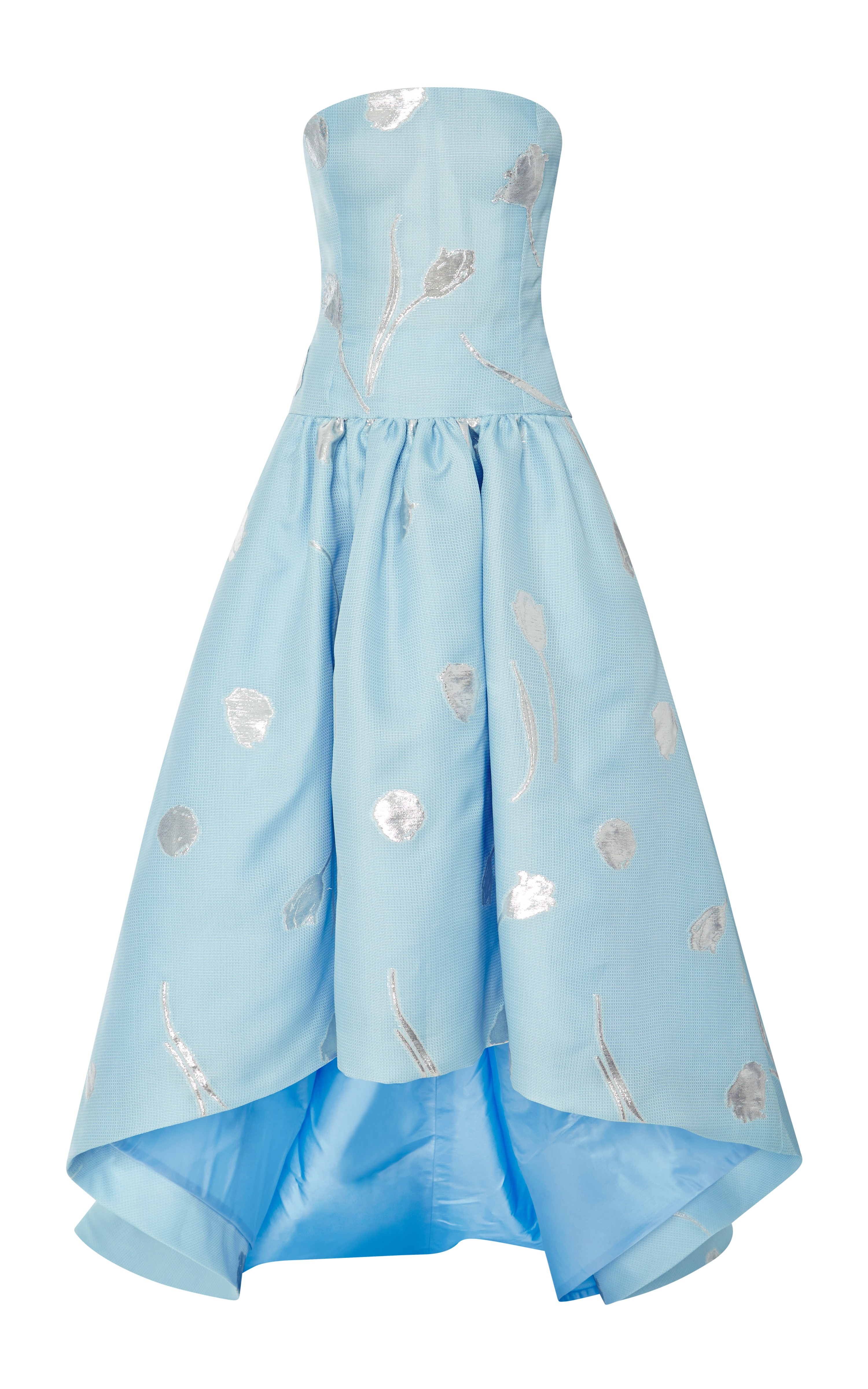 oscar de la renta high low gown