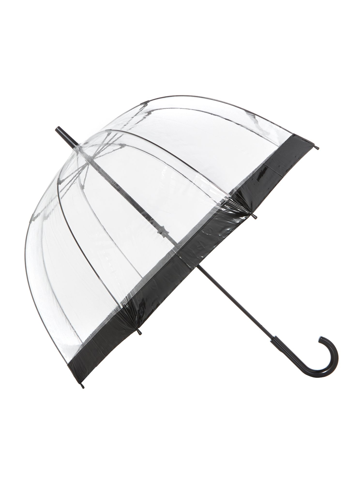 Fulton Birdcage Umbrella With Plain Border in Black Lyst
