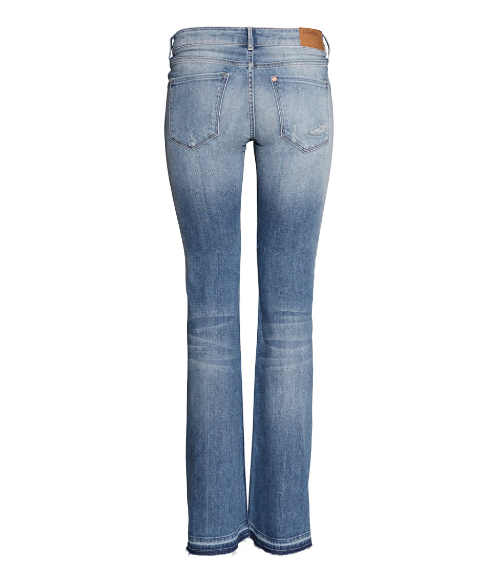 Lyst - H&m Boot Cut Low Jeans in Blue