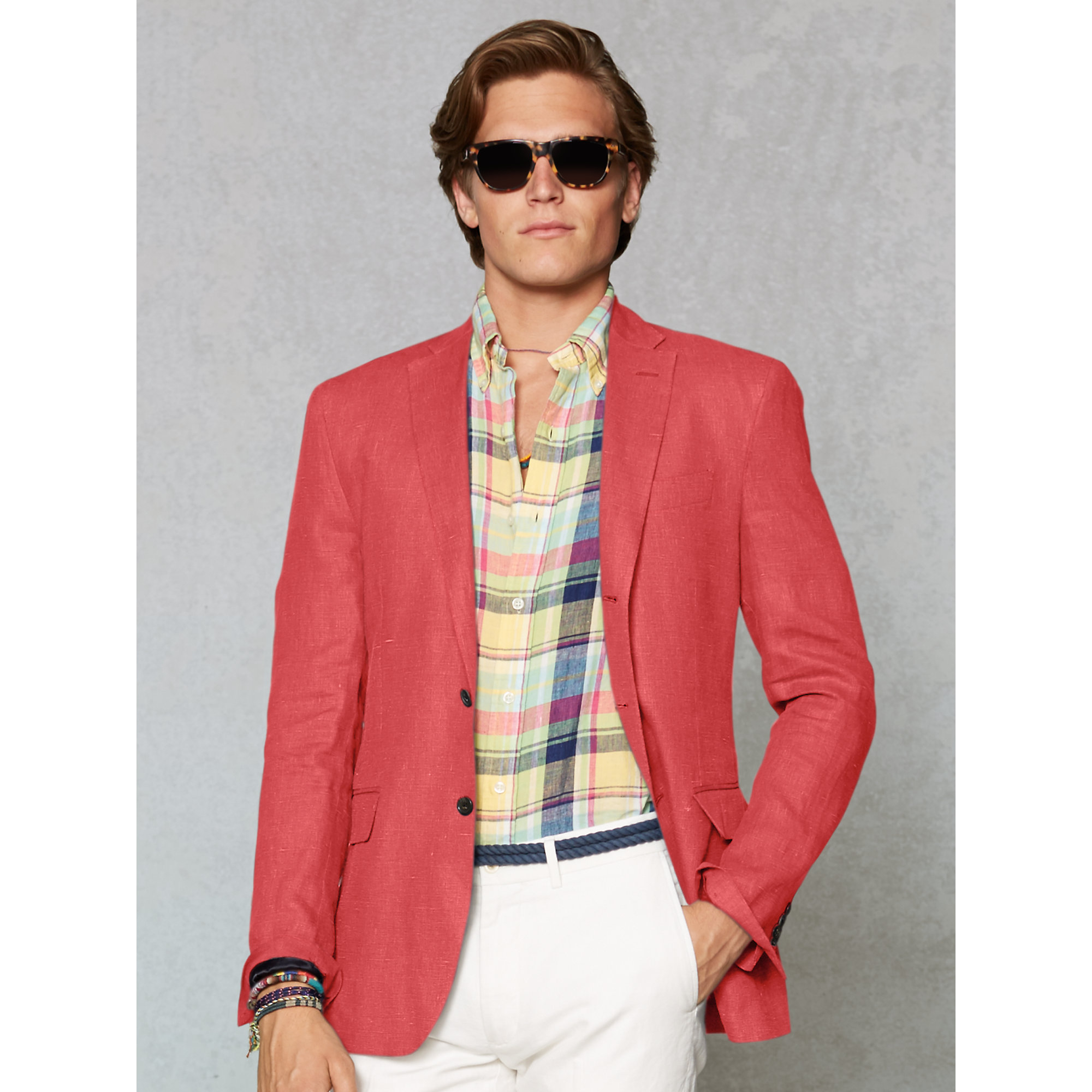 Polo ralph lauren Linen Gilford Sport Coat in Pink for Men | Lyst
