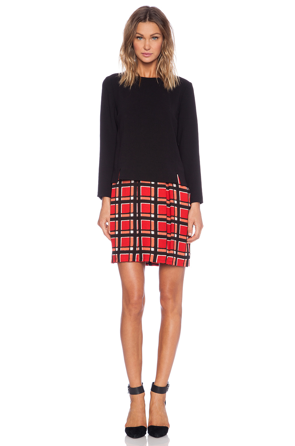 Marc by marc jacobs Toto Plaid Crepe Dress - Cambridge Red Multi ... Marc by marc jacobs Toto Plaid Crepe Dress - Cambridge Red Multi ...