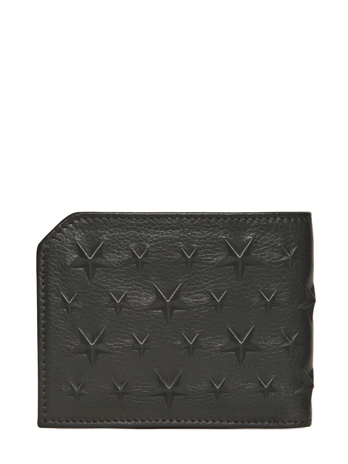 Jimmy choo Star Embossed Leather Wallet in Black for Men | Lyst