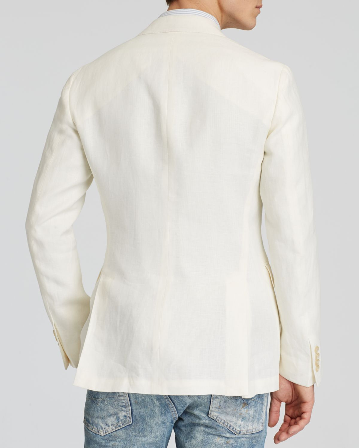 Lyst - Polo Ralph Lauren Double-breasted Linen-cotton Sport Coat