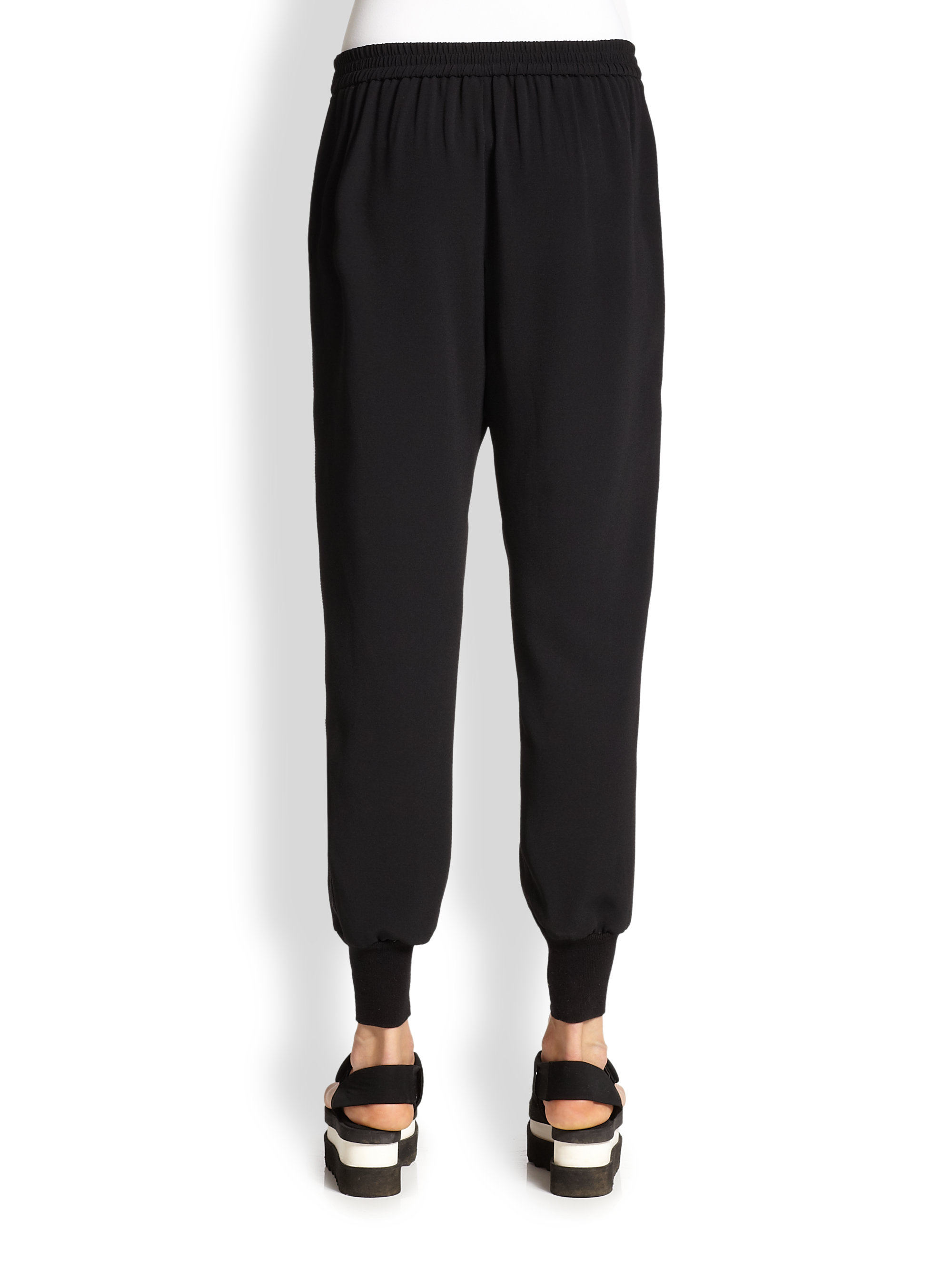 black linen jogger pants