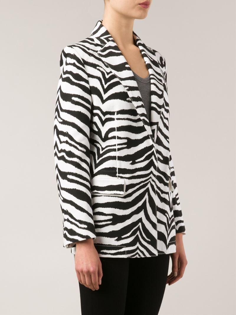 Emanuel ungaro ZebraPrint Jacket in Black Lyst